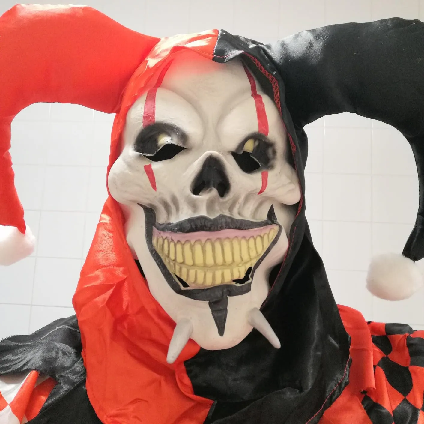 Funidelia Giullare inquietante costume uomo nero S-M