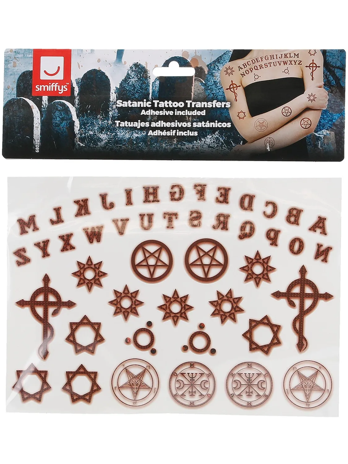 Smiffys Make-Up FX tatuaggi temporanei satanici