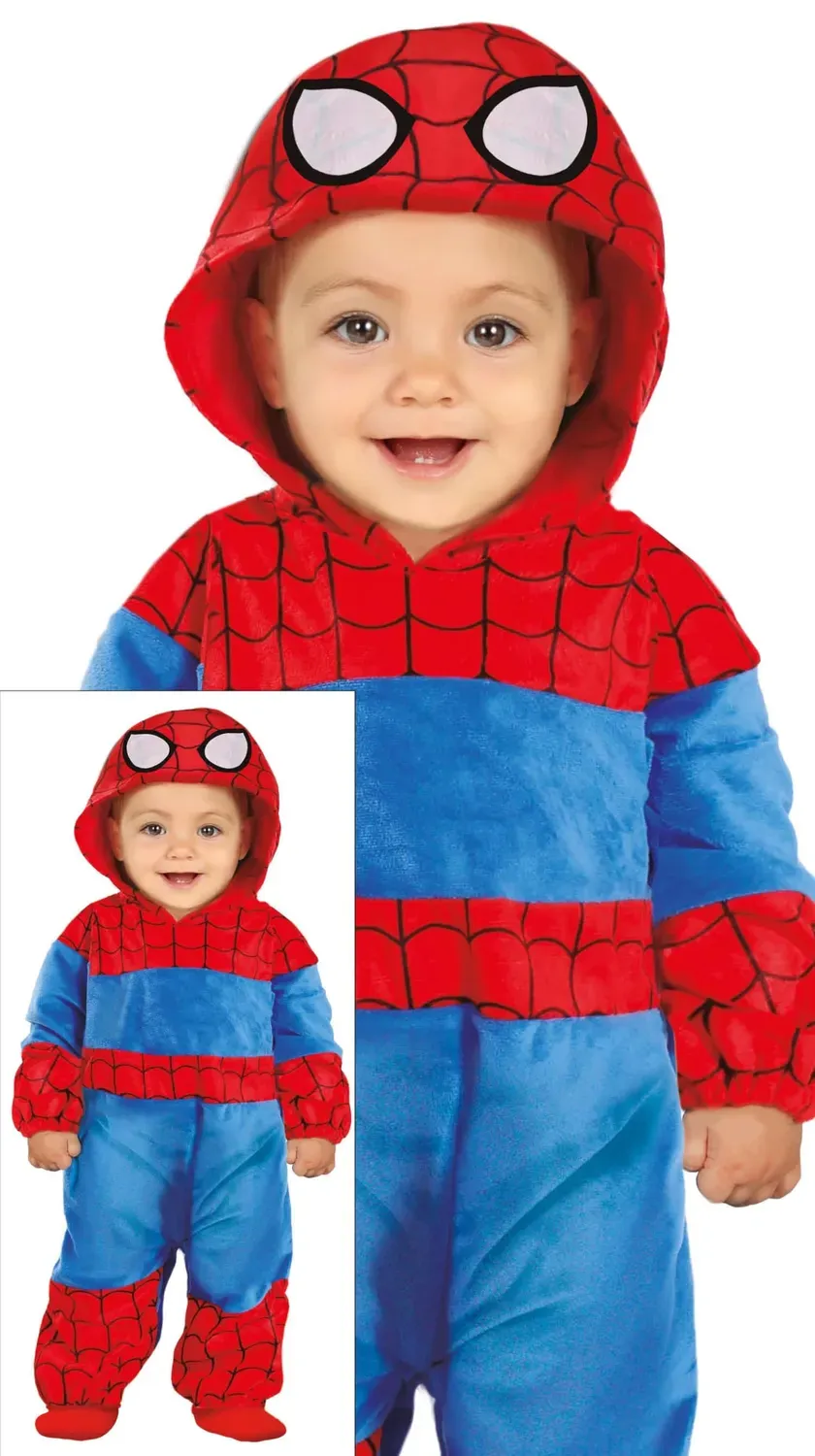 Fiestas Guirca Eroe Neonato costume tuta 2-3 anni ragnatela