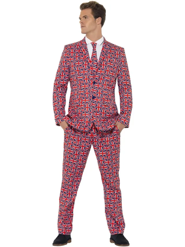 Smiffys Union Jack Stand Out vestito uomo taglia M