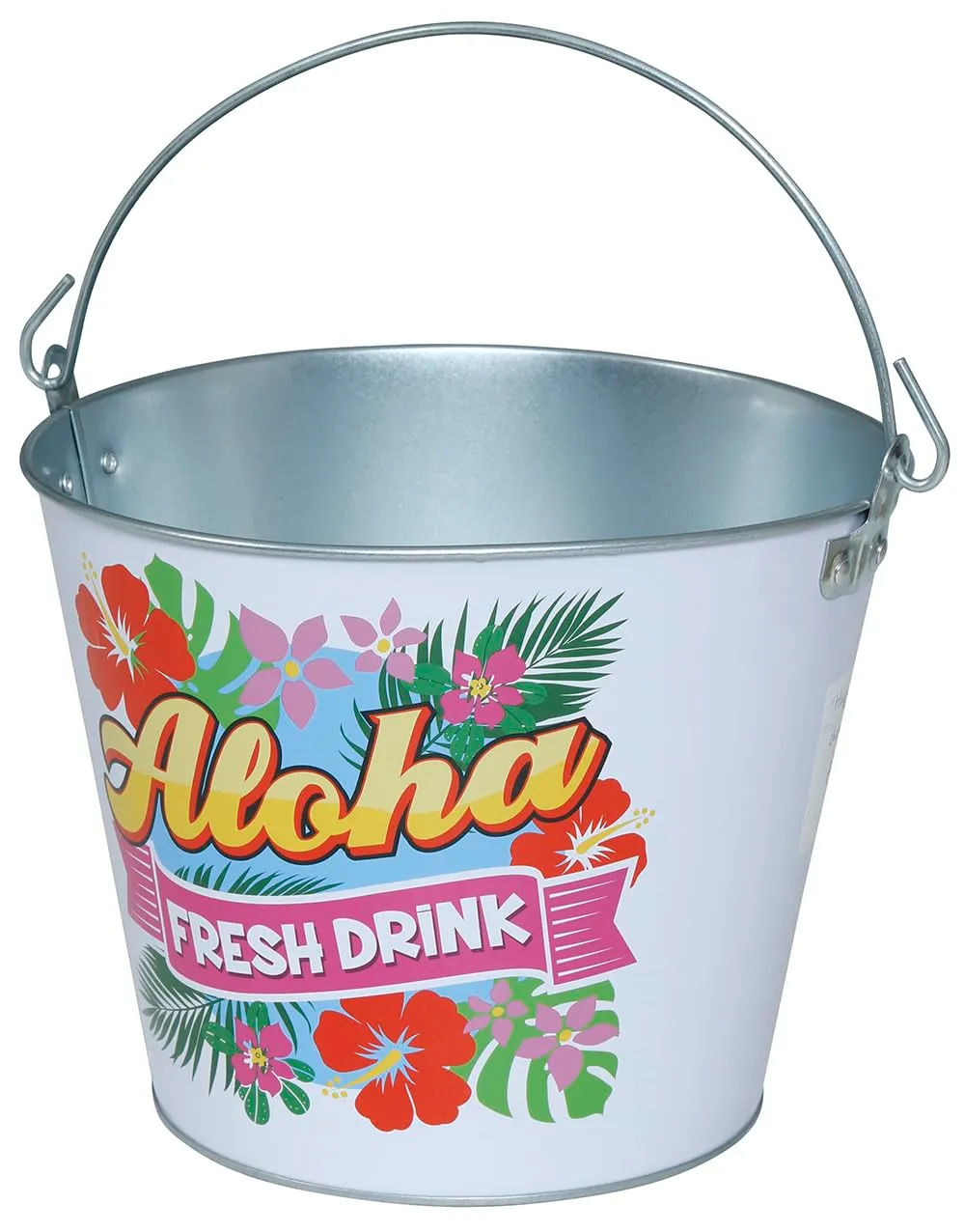 Guirca Aloha Fresh Drink secchiello metallo bianco feste
