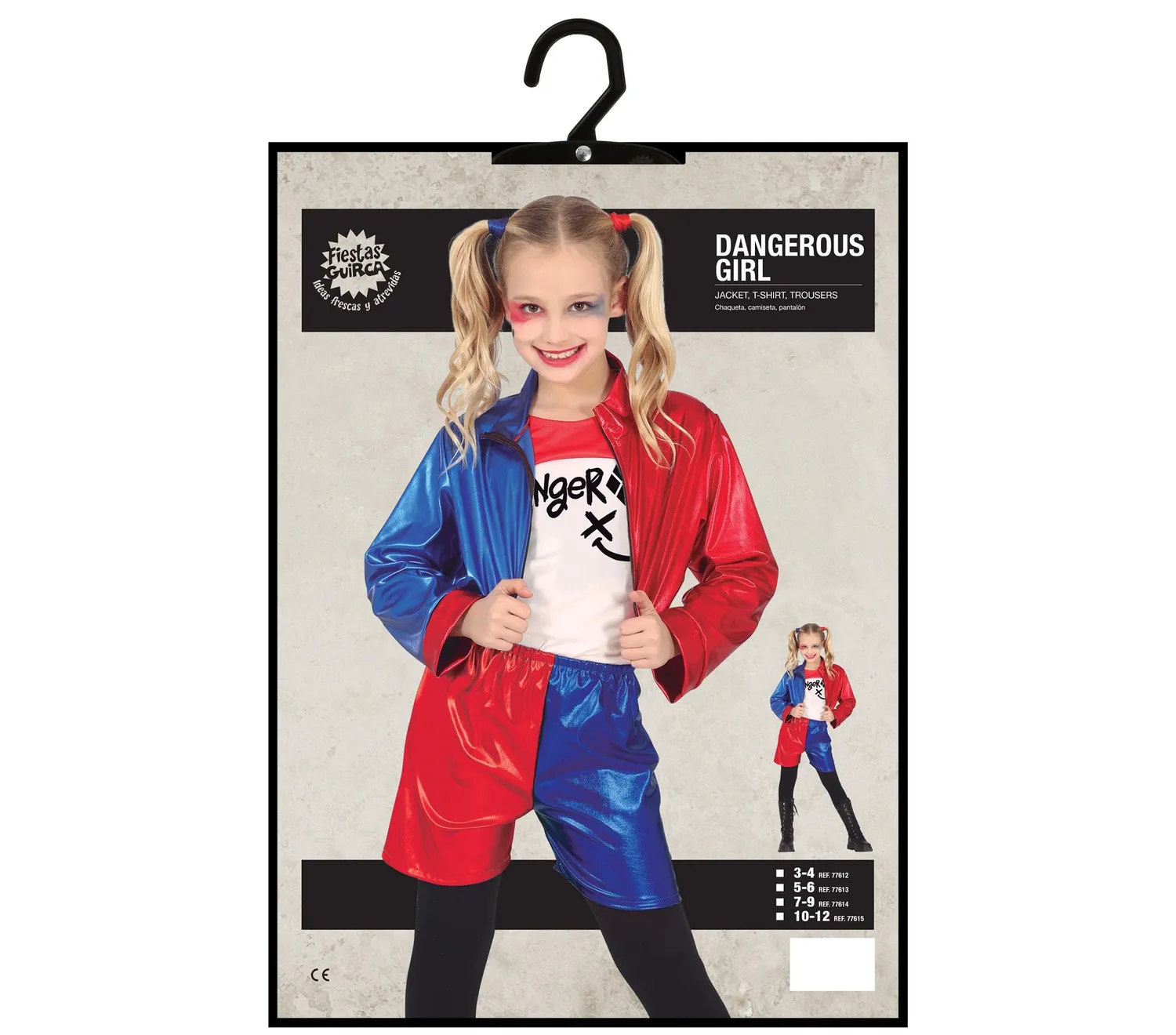 Fiestas Guirca Dangerous Glam costume bambina 5-6 anni