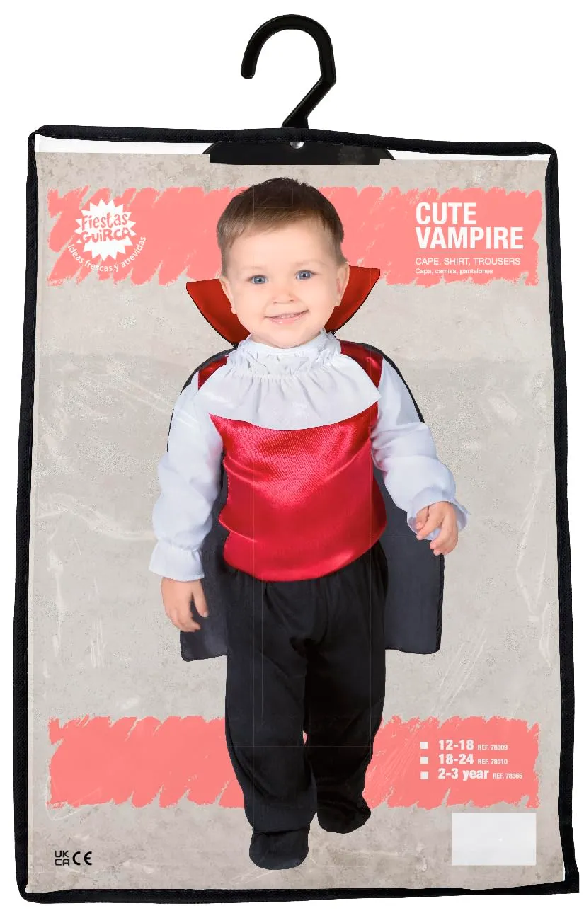 Guirca Vampiro Costume Bambino 18-24 Mesi Nero