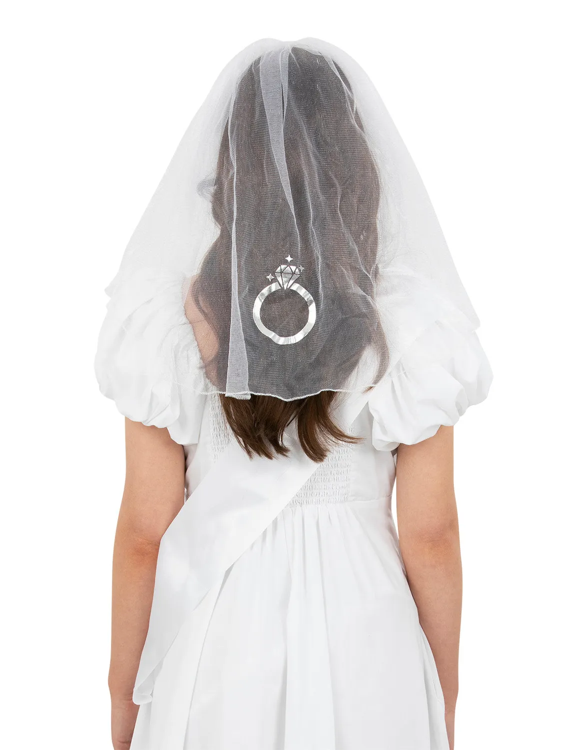 Smiffys Universal Bride Set Velo e Fascia Sposa Unica