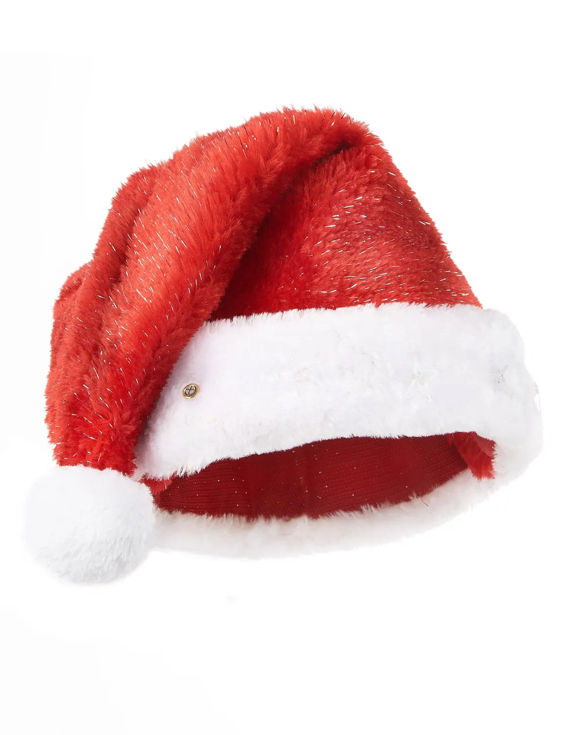 P'tit Clown Cappello Babbo Natale Adulto Luminoso con Stelline