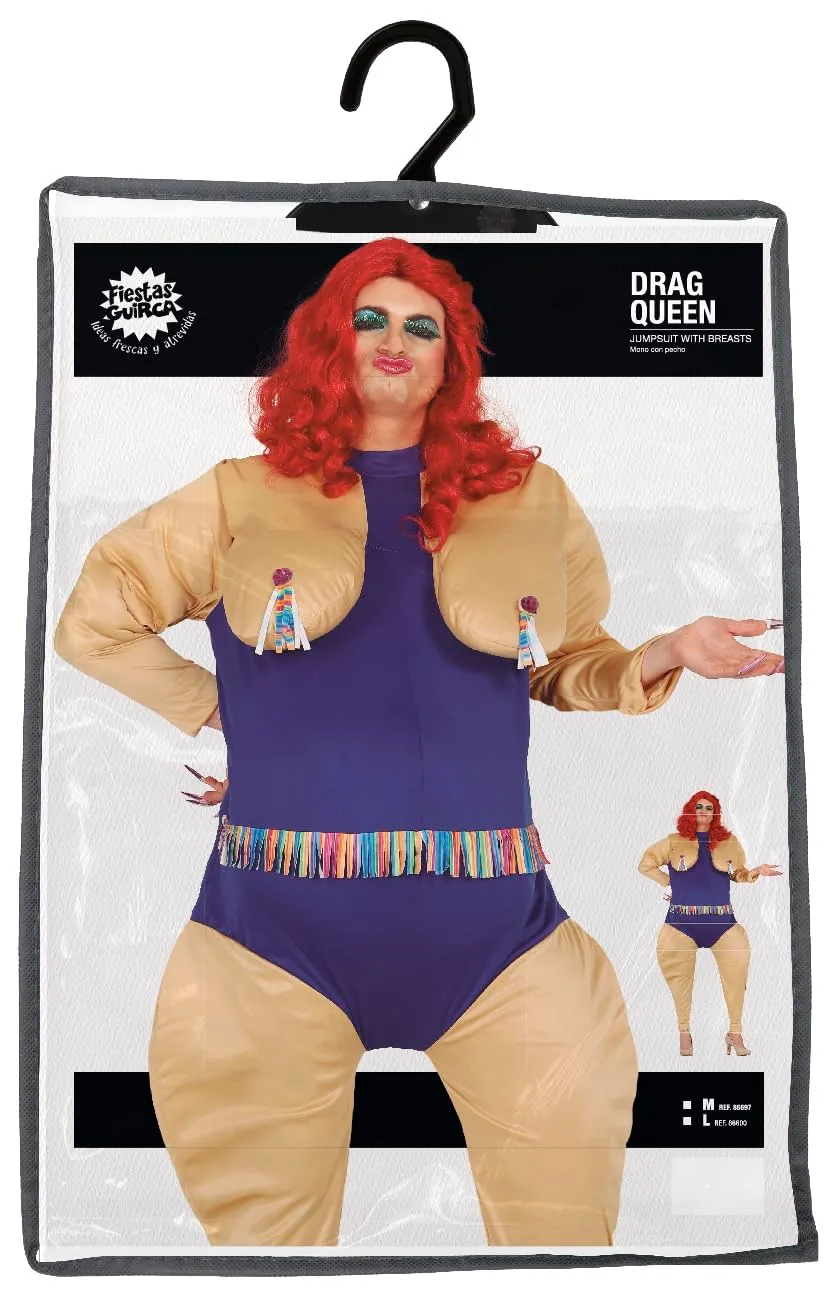 Fiestas Guirca Drag Queen costume tuta seni 48-50 M uomo
