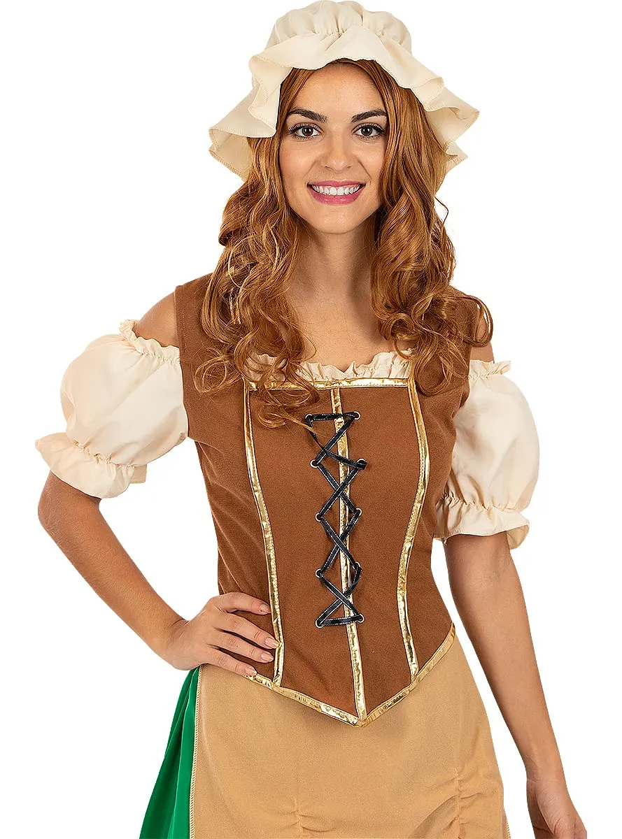 Funidelia Locandiera Medievale Costume Donna Marrone XS