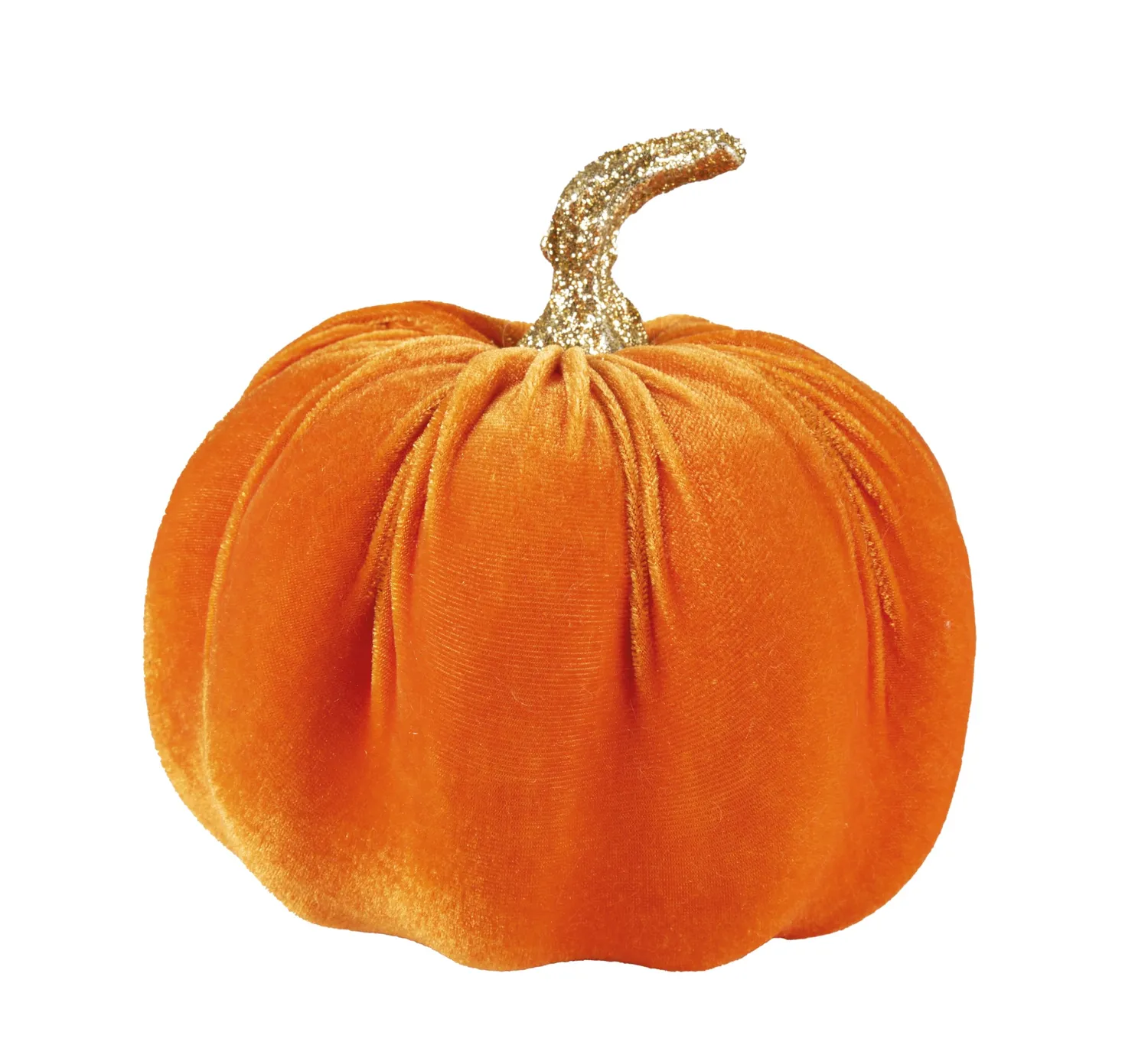 P'tit Clown zucca decorativa velluto oro 16 cm elegante