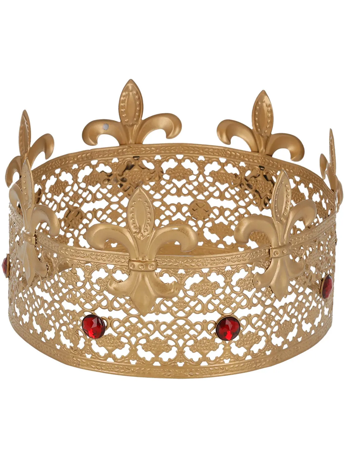 Smiffys corona vampiro metallo oro con gemme rosse
