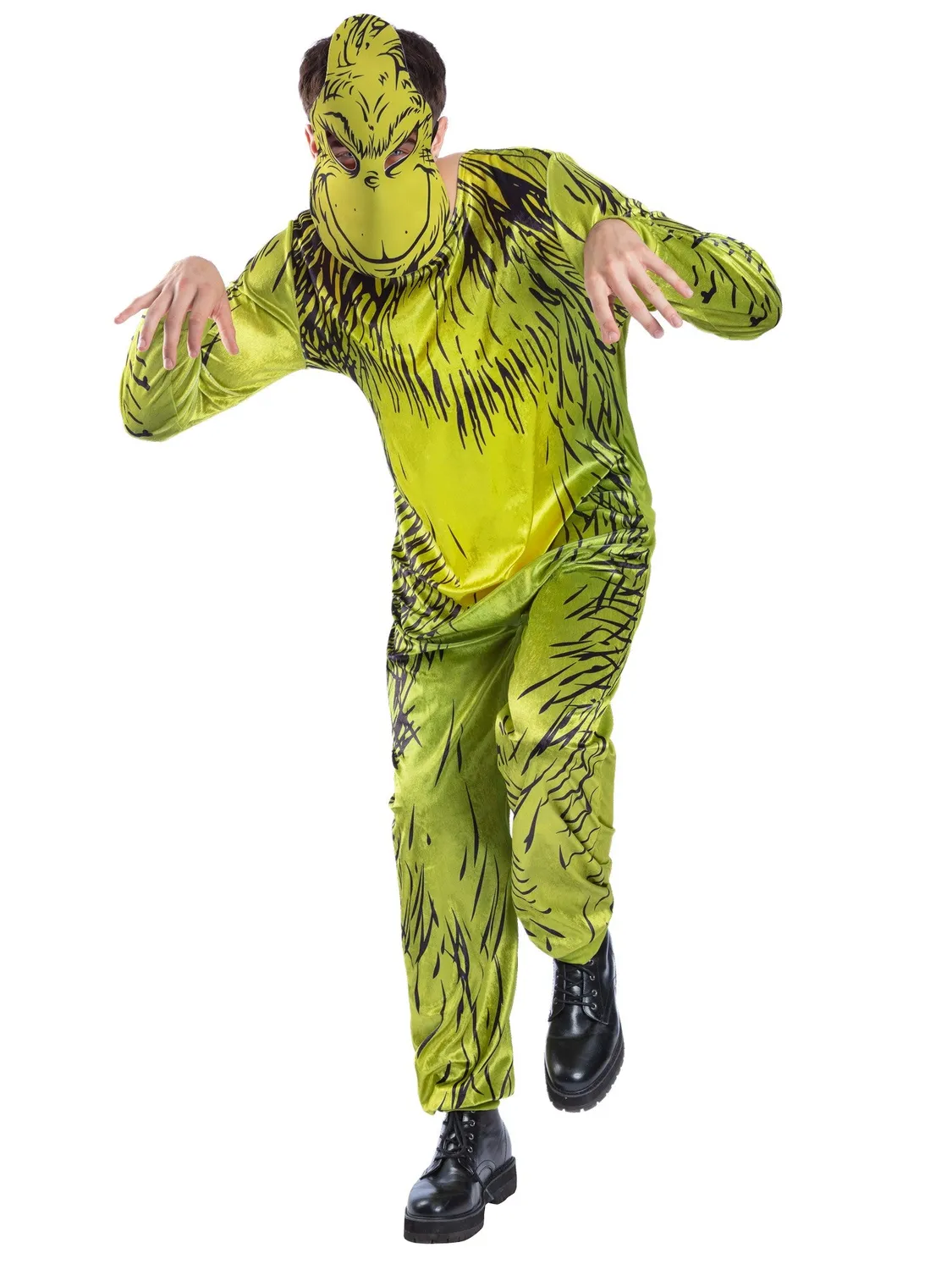 Smiffys Grinch costume adulto L 42-44 con maschera