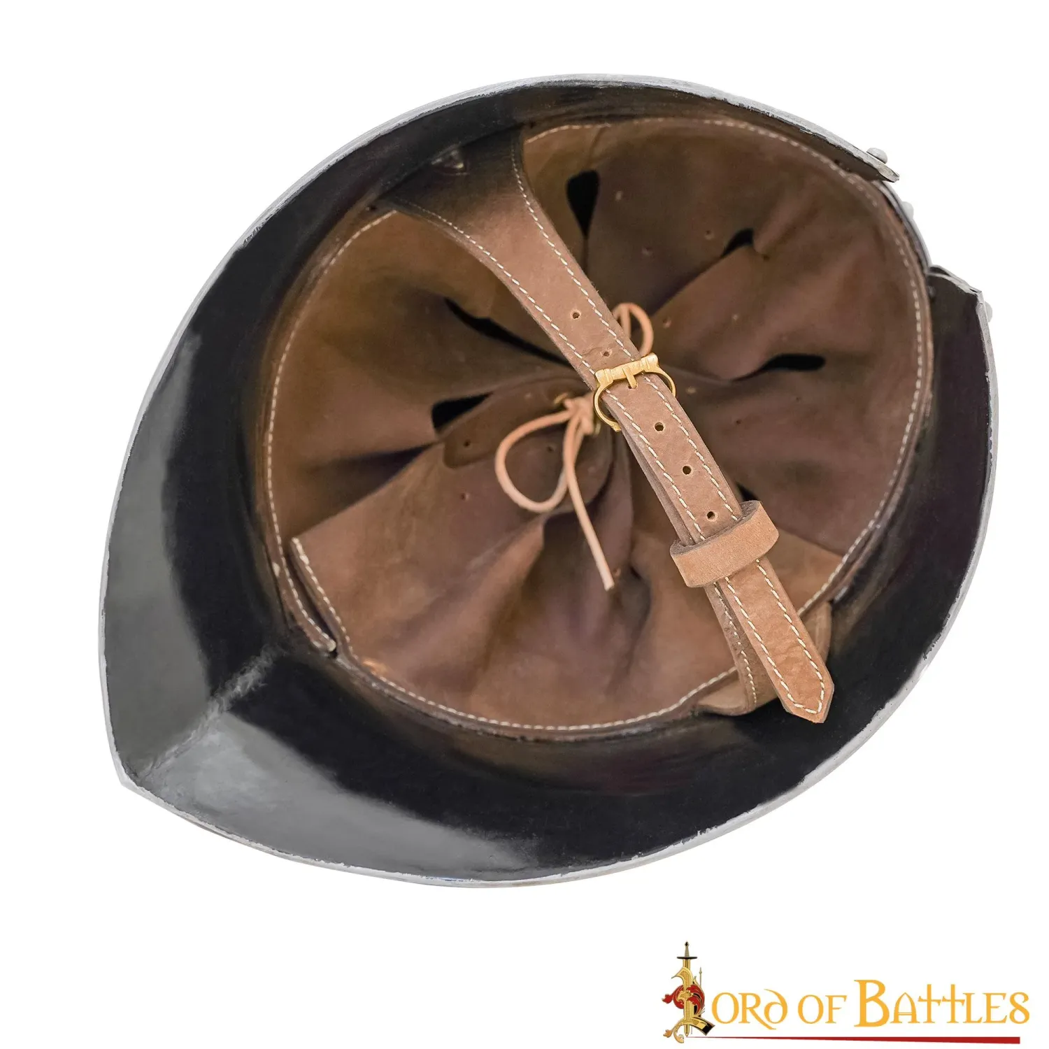 La Bottega di Merlino Barbuta italiana XV secolo elmo acciaio 68 cm