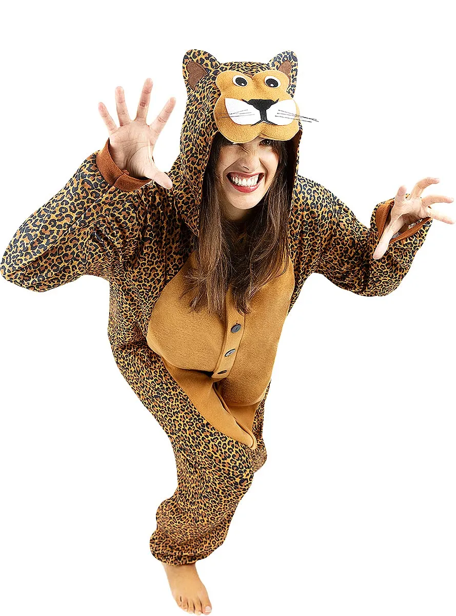 Funidelia Leopardo Onesie Costume unisex maculato taglia S-M