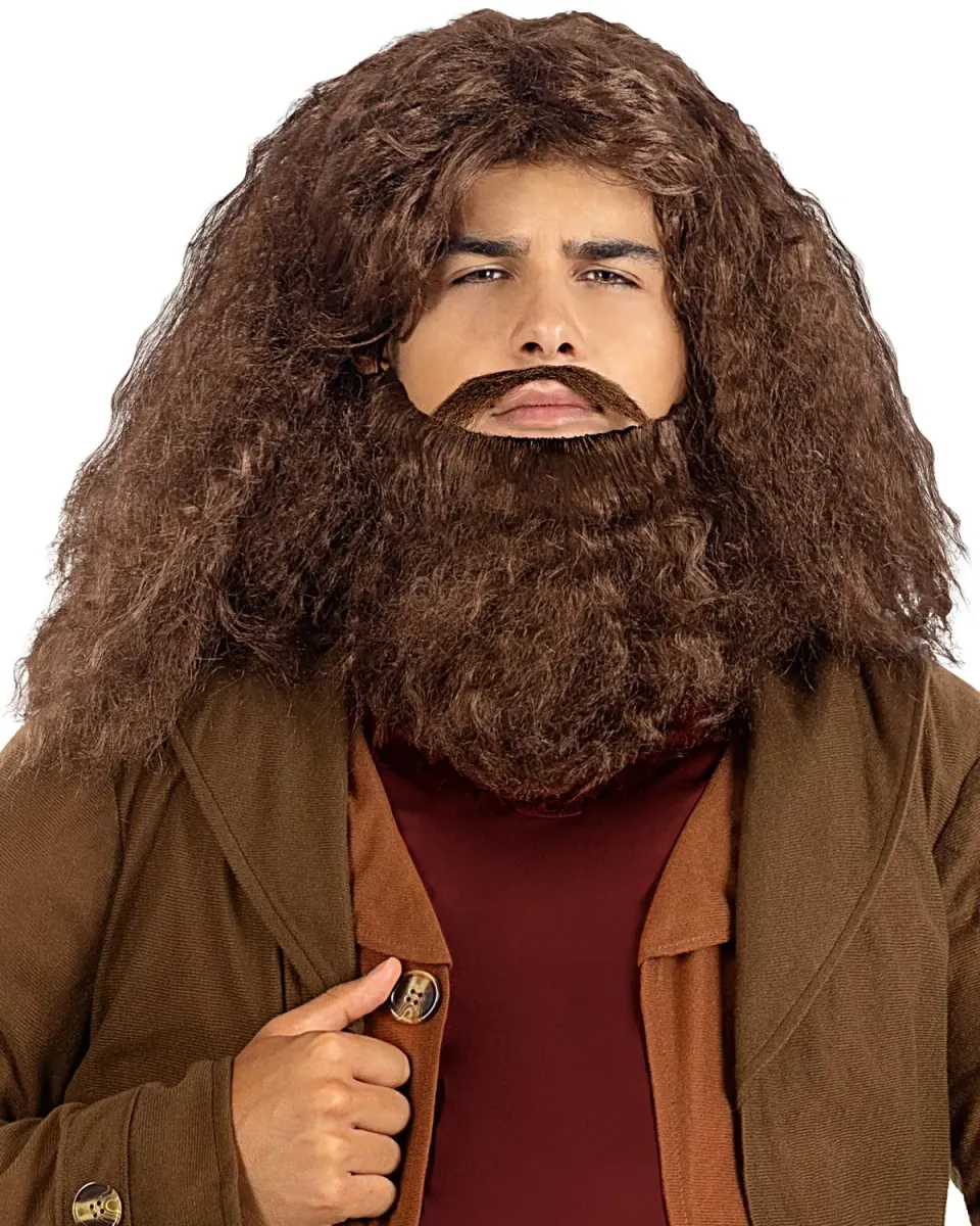 Funidelia Parrucca Hagrid con Barba marrone adulto