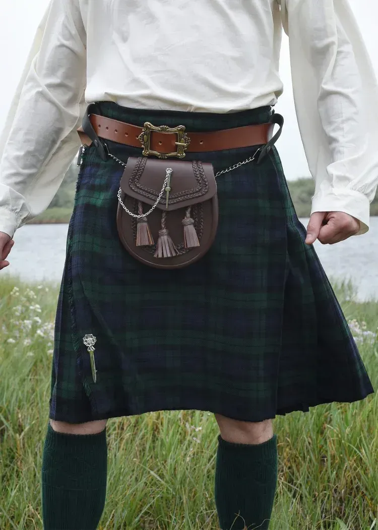 La Bottega di Merlino Spilla Kilt spilla ottone cromato 10 cm