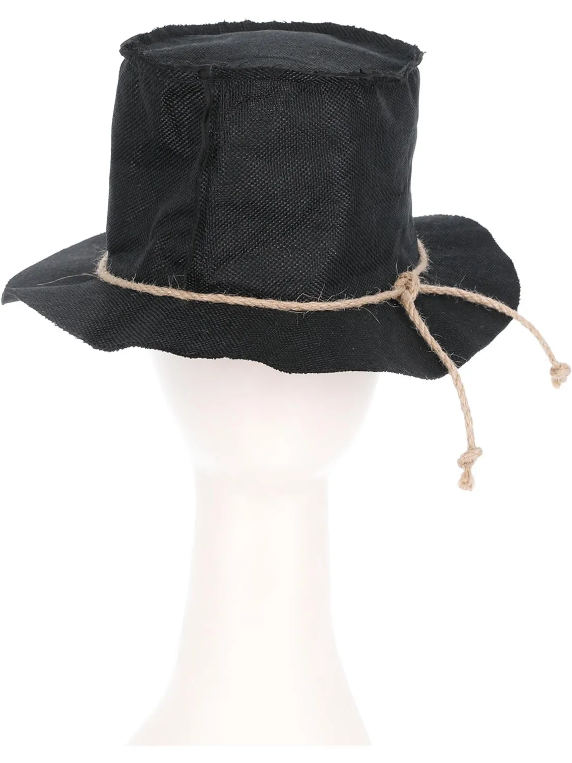 Smiffys Burlap Scarecrow cappello cilindro nero iuta