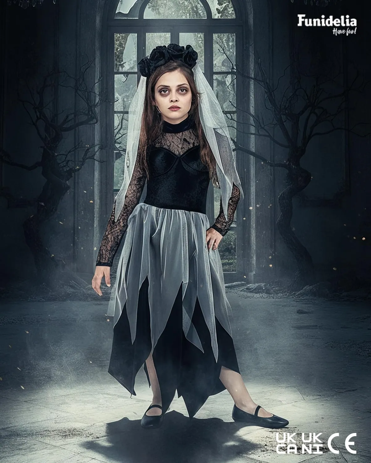 Funidelia Sposa Fantasma costume bambina 7-9 anni halloween