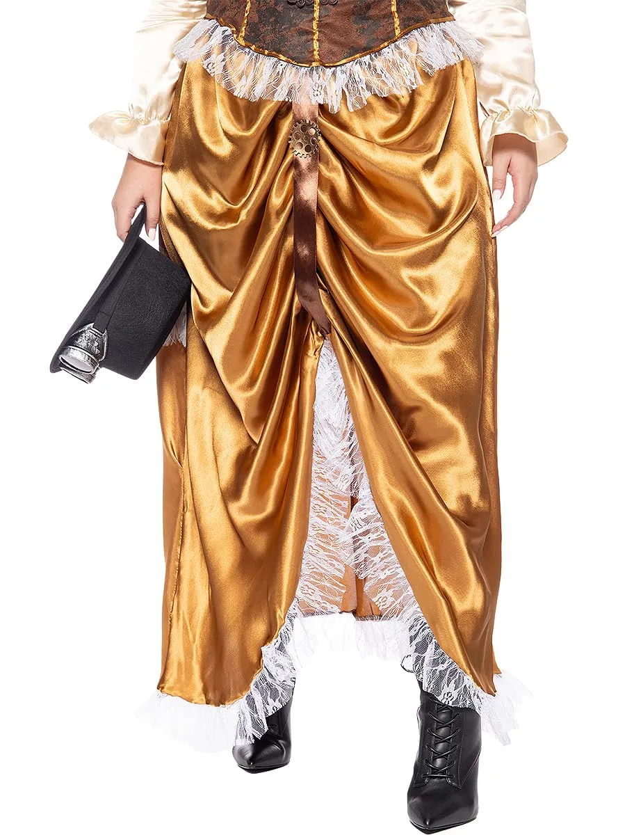 Funidelia Steampunk costume donna lungo marrone