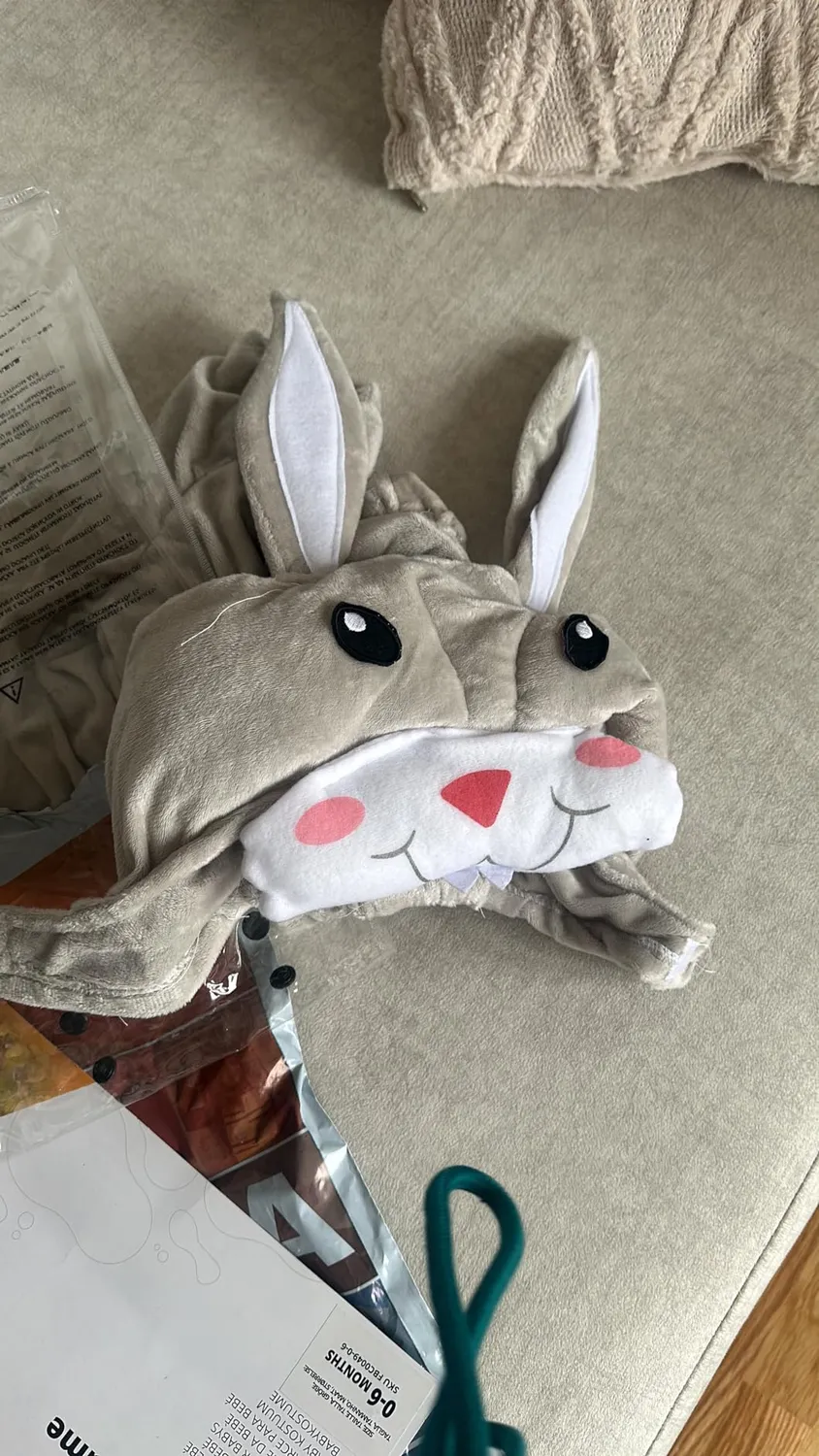 Funidelia Costume Coniglio bebè rosa 12-24 mesi peluche