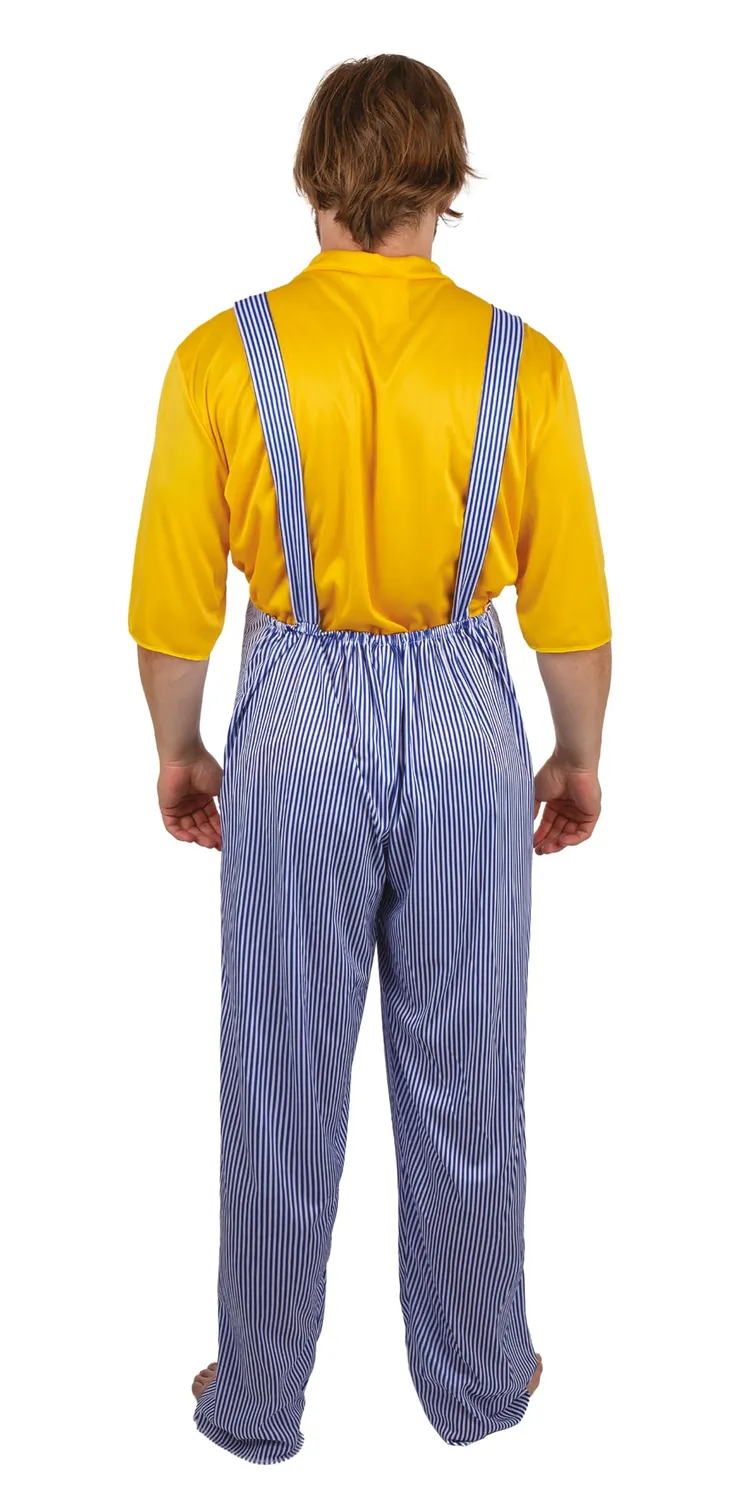 P'tit Clown Coluche costume adulto comico uomo