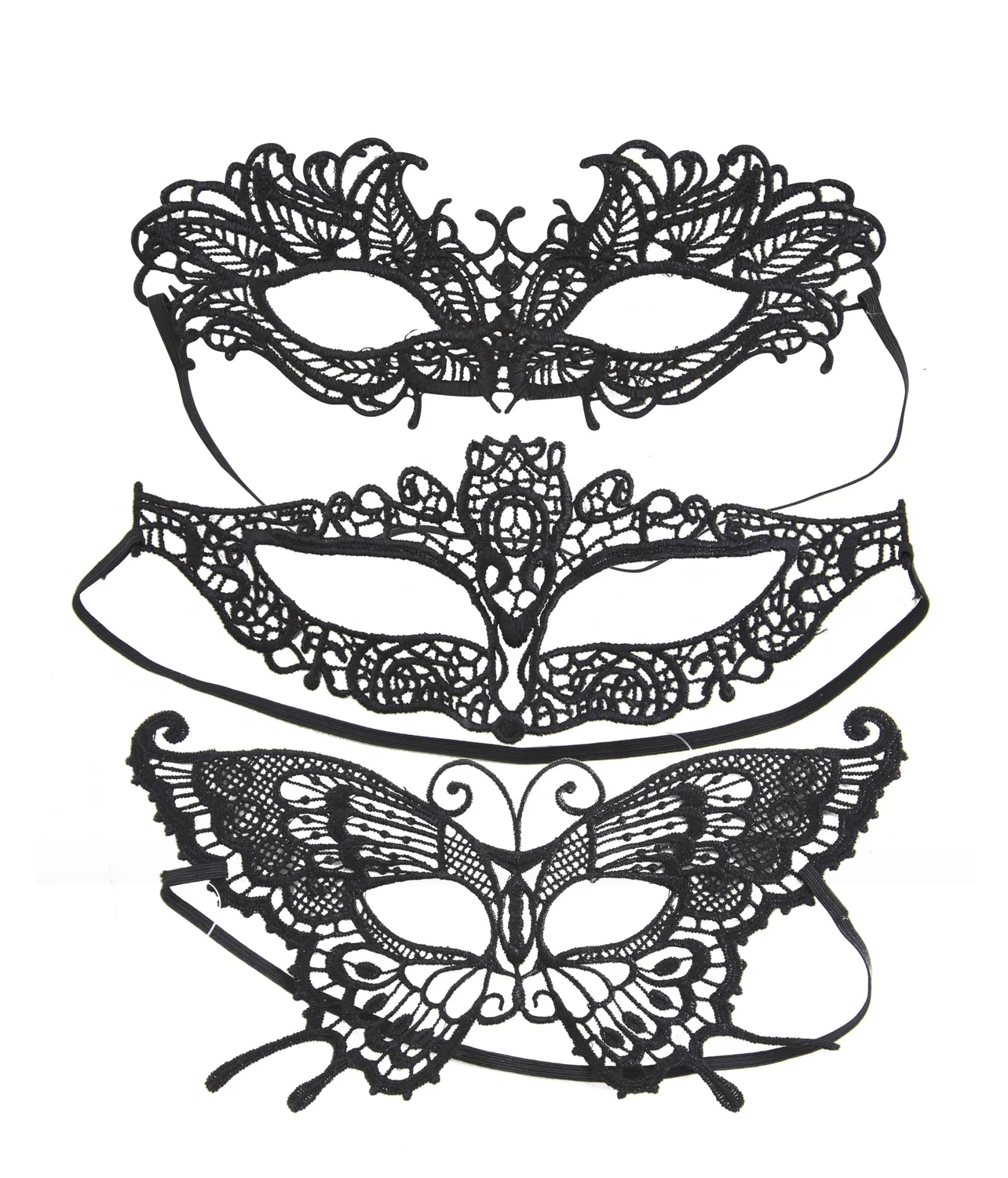 P'tit Clown 16116 mascherina pizzo nero donna taglia unica