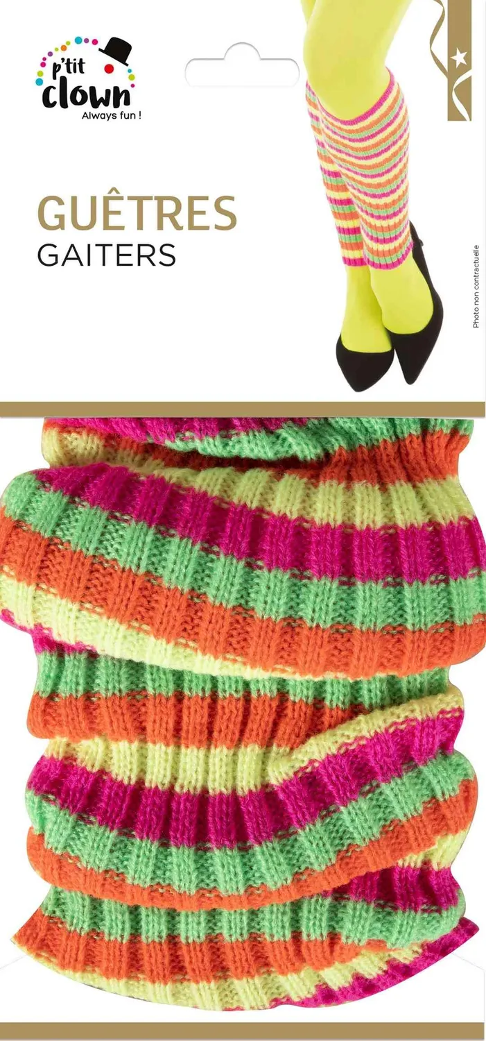 P'tit Clown 22668 costume fluo multicolore adulto