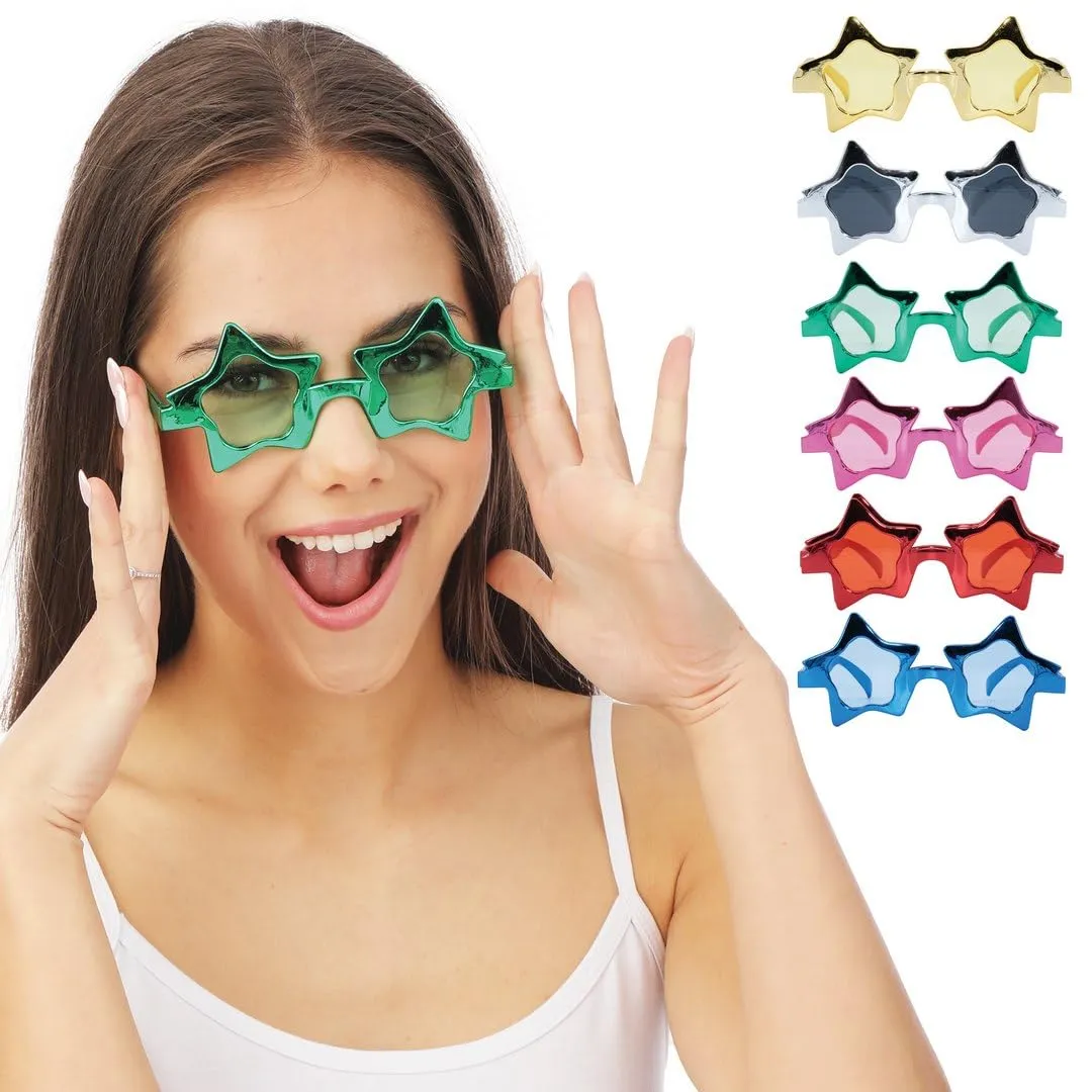 P'tit Clown 35322 occhiali stella metallizzati multicolore