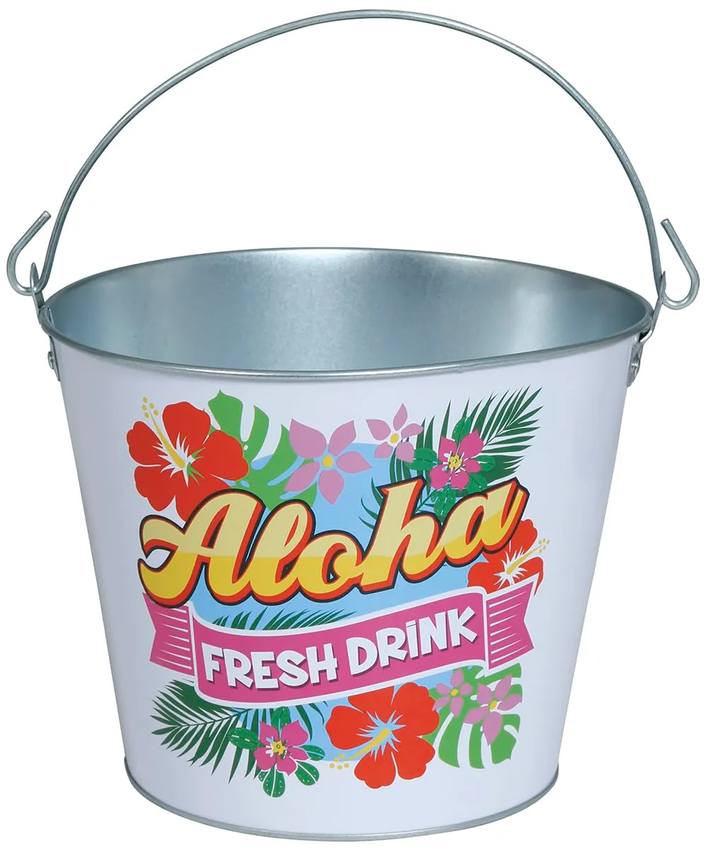 Guirca Aloha Fresh Drink secchiello metallo bianco feste