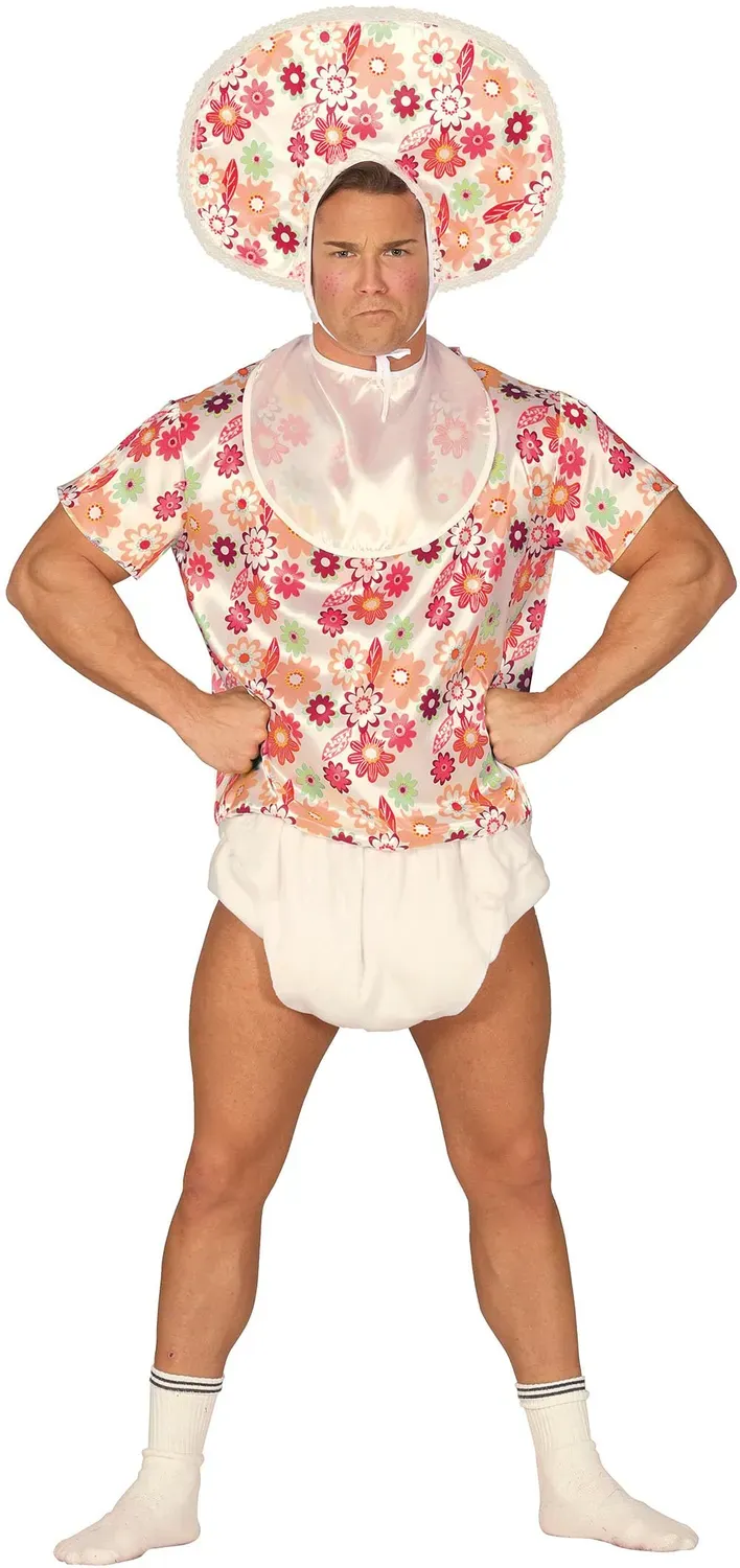 Guirca Costume Bebè Adulto M 48-50 Set 4 Pezzi Multicolore