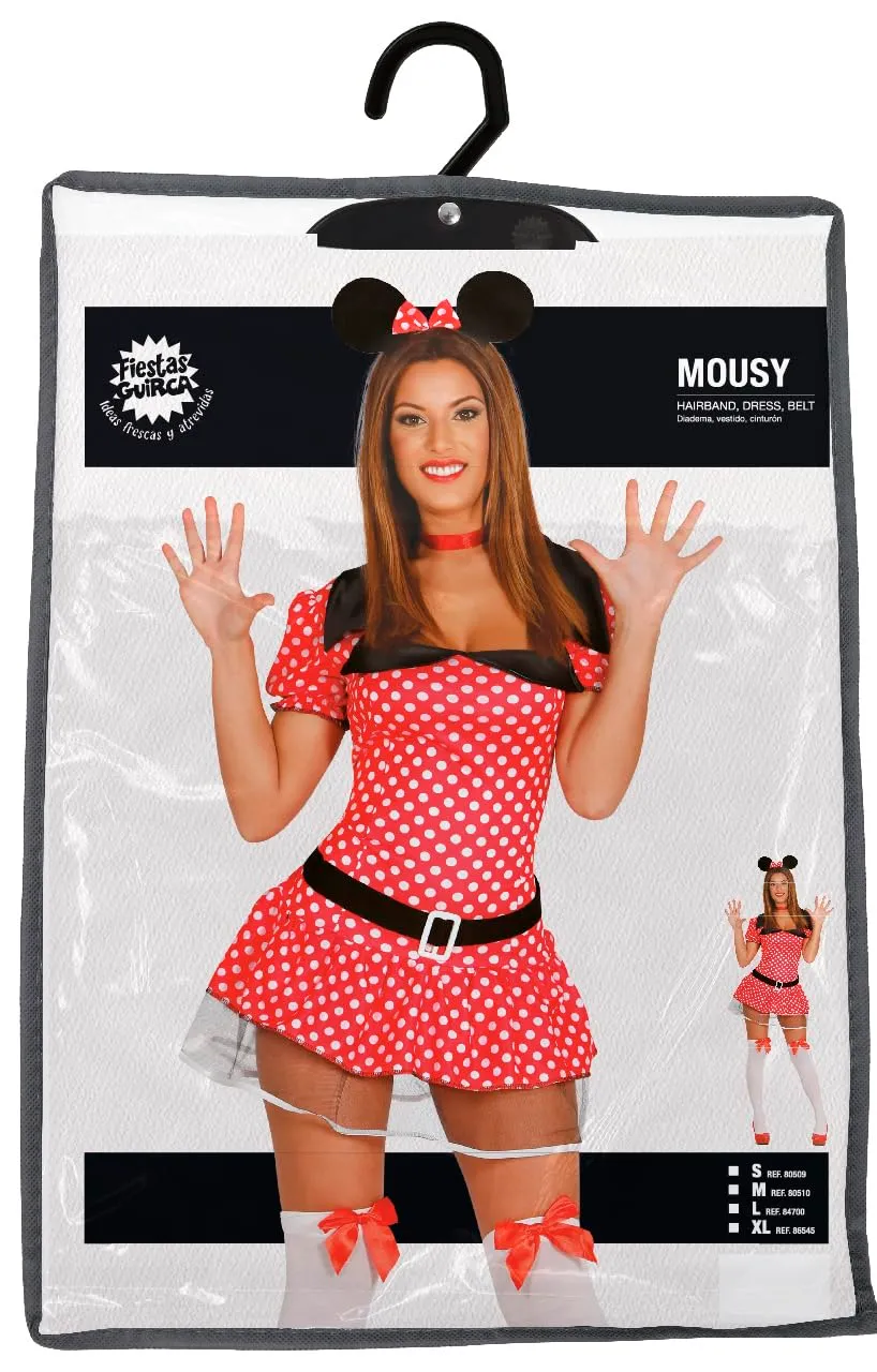 Fiestas Guirca Topolina costume donna XL rosso e nero