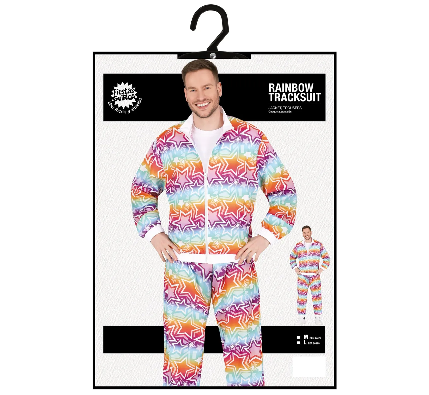 Guirca 90s Star Gymnast costume tuta unica multicolore