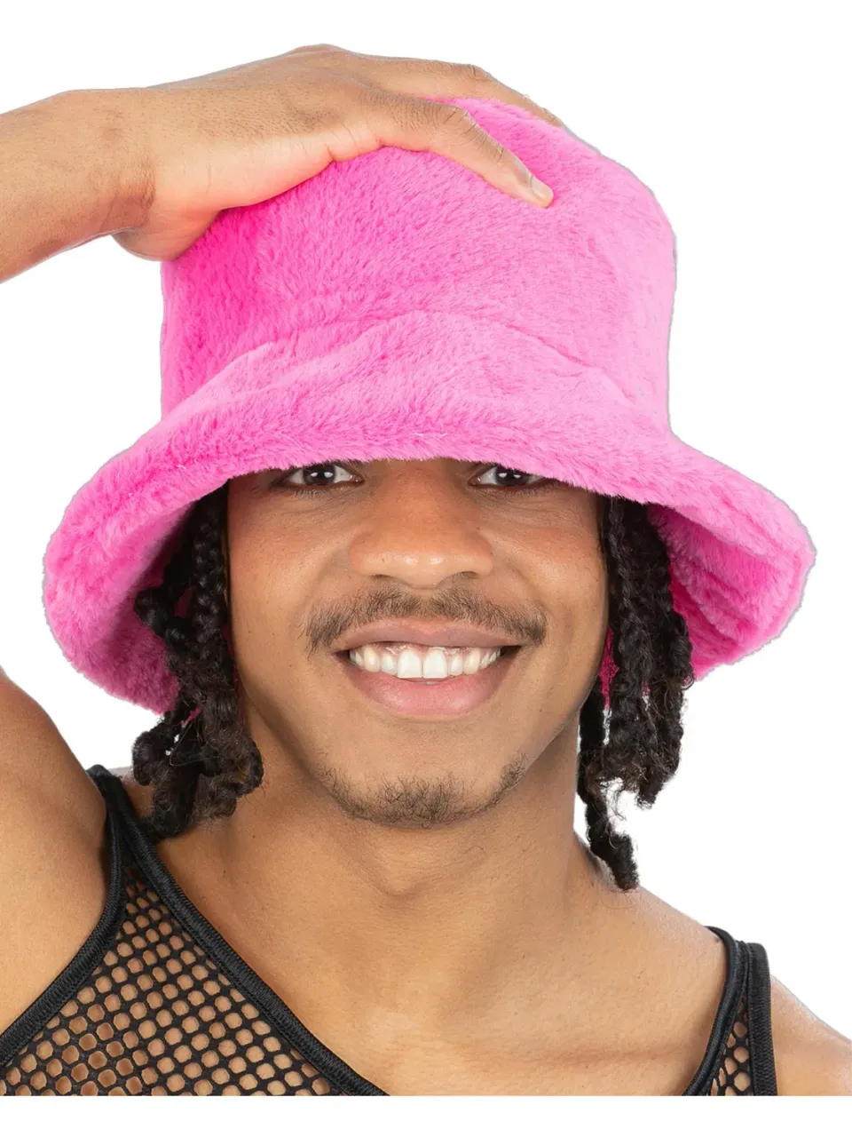 Smiffys Cappello Bucket Rosa Pelliccia Anni 90 Unisex Adulto