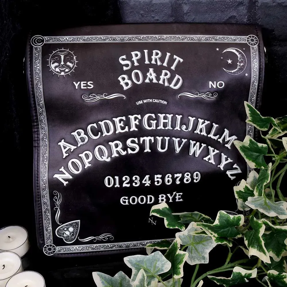 La Bottega di Merlino Ouija borsa tablet tracolla 25 cm rilievo