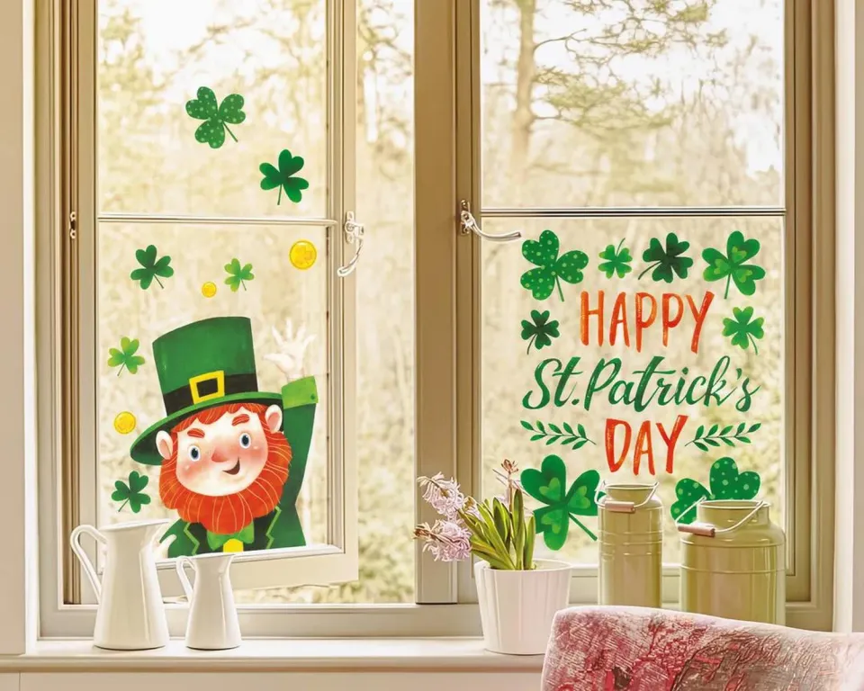 P'tit Clown 23249 Adesivi Vetri San Patrizio PVC