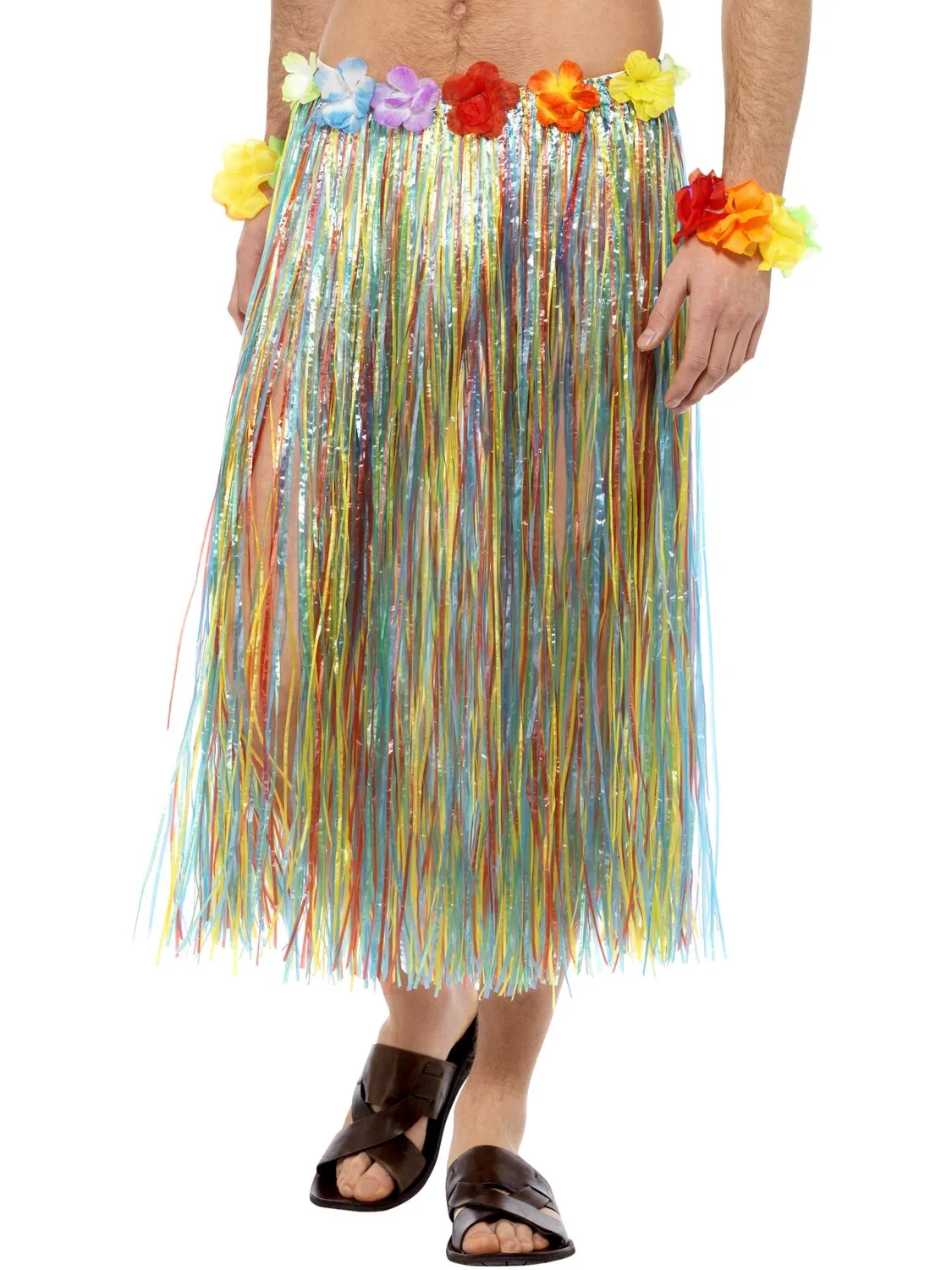 Smiffys Hula gonna hawaiana fiori multicolore elastica