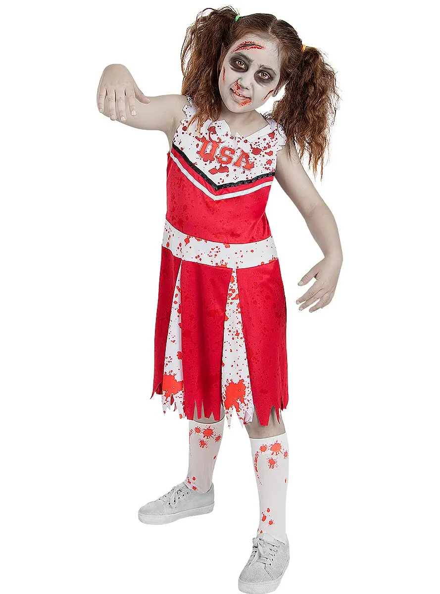 Funidelia Costume Cheerleader Zombie Bambina Rosso