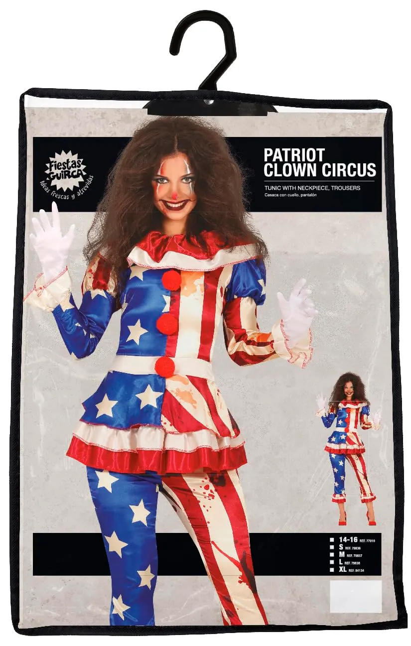 Fiestas Guirca costume pagliaccio americano S 36-38 donna