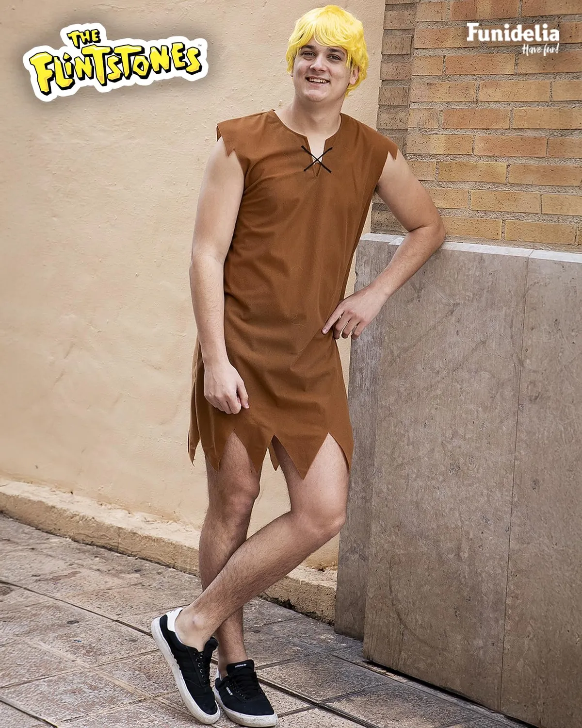 Funidelia Flintstones Barney Rubble costume uomo XL marrone