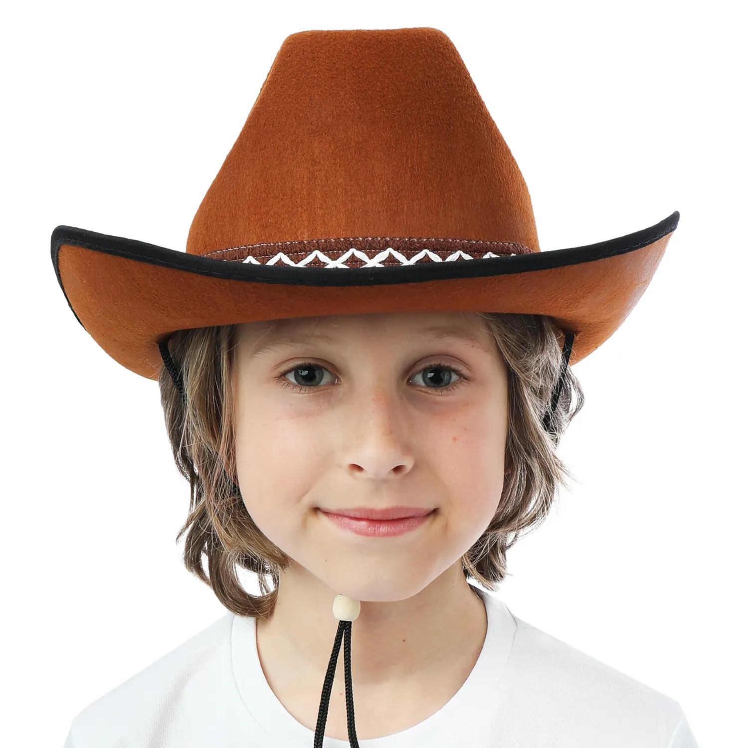 P'tit Clown 11235 Cappello Cowboy Bambino Marrone in Feltro