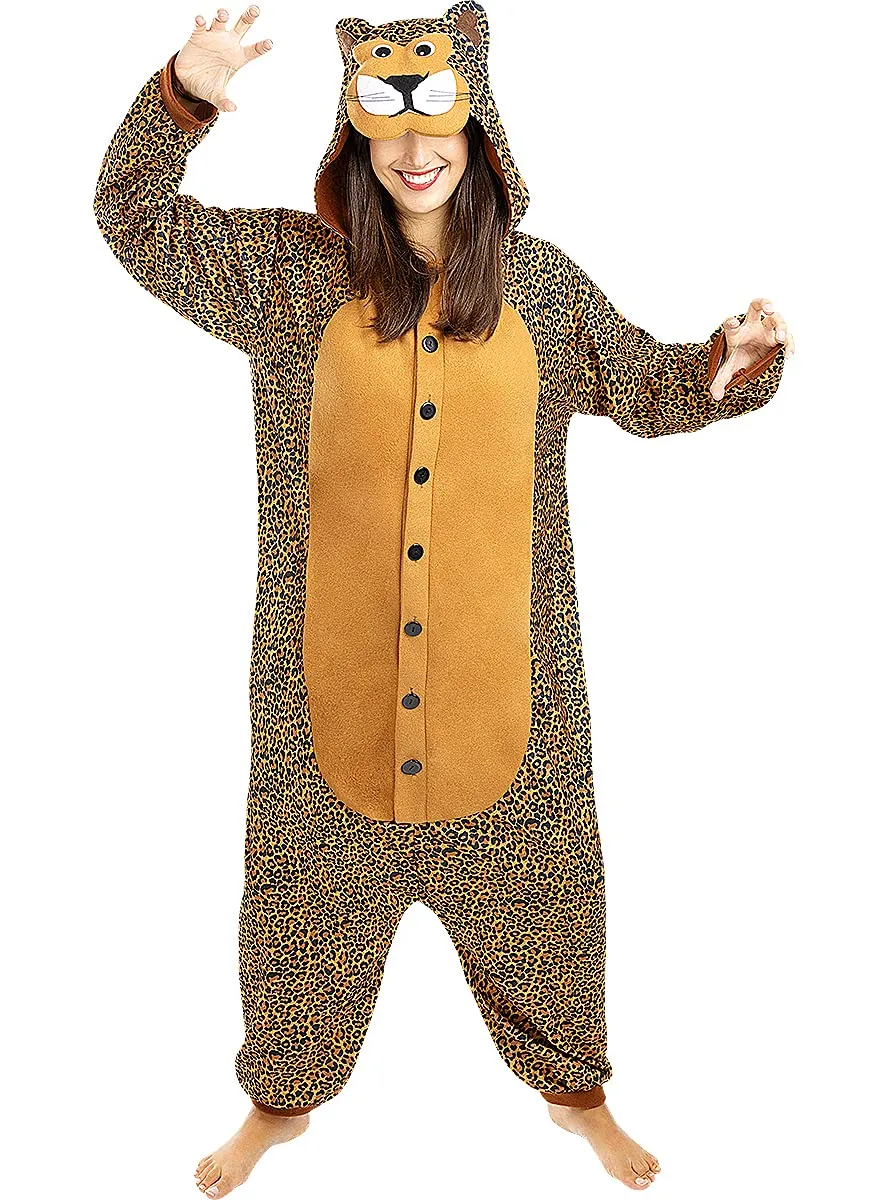 Funidelia Leopardo Onesie Costume unisex maculato taglia S-M