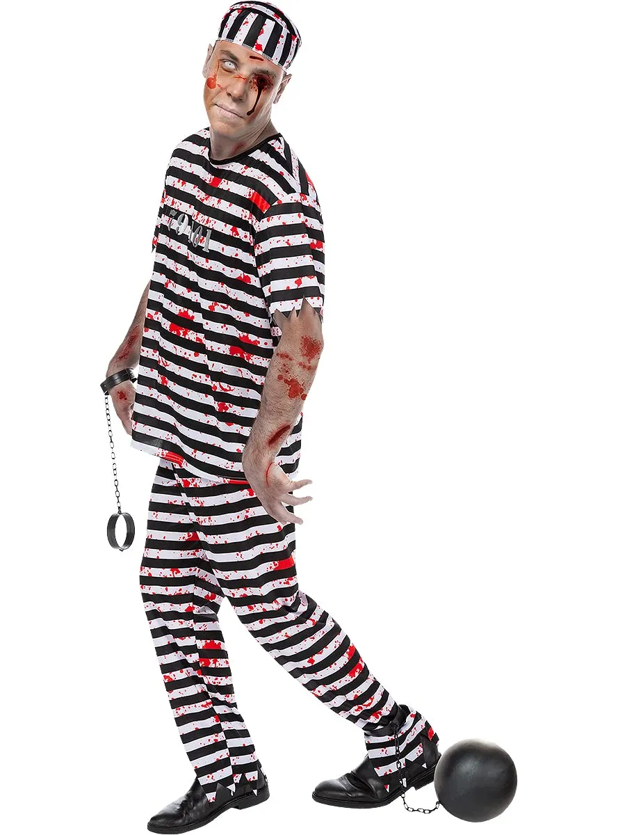 Funidelia Costume Prigioniero Zombie uomo nero per Halloween