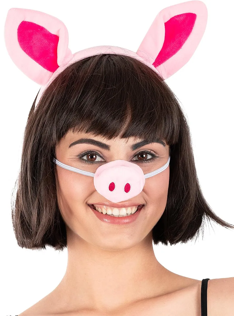 Funidelia maiale kit accessori adulto rosa