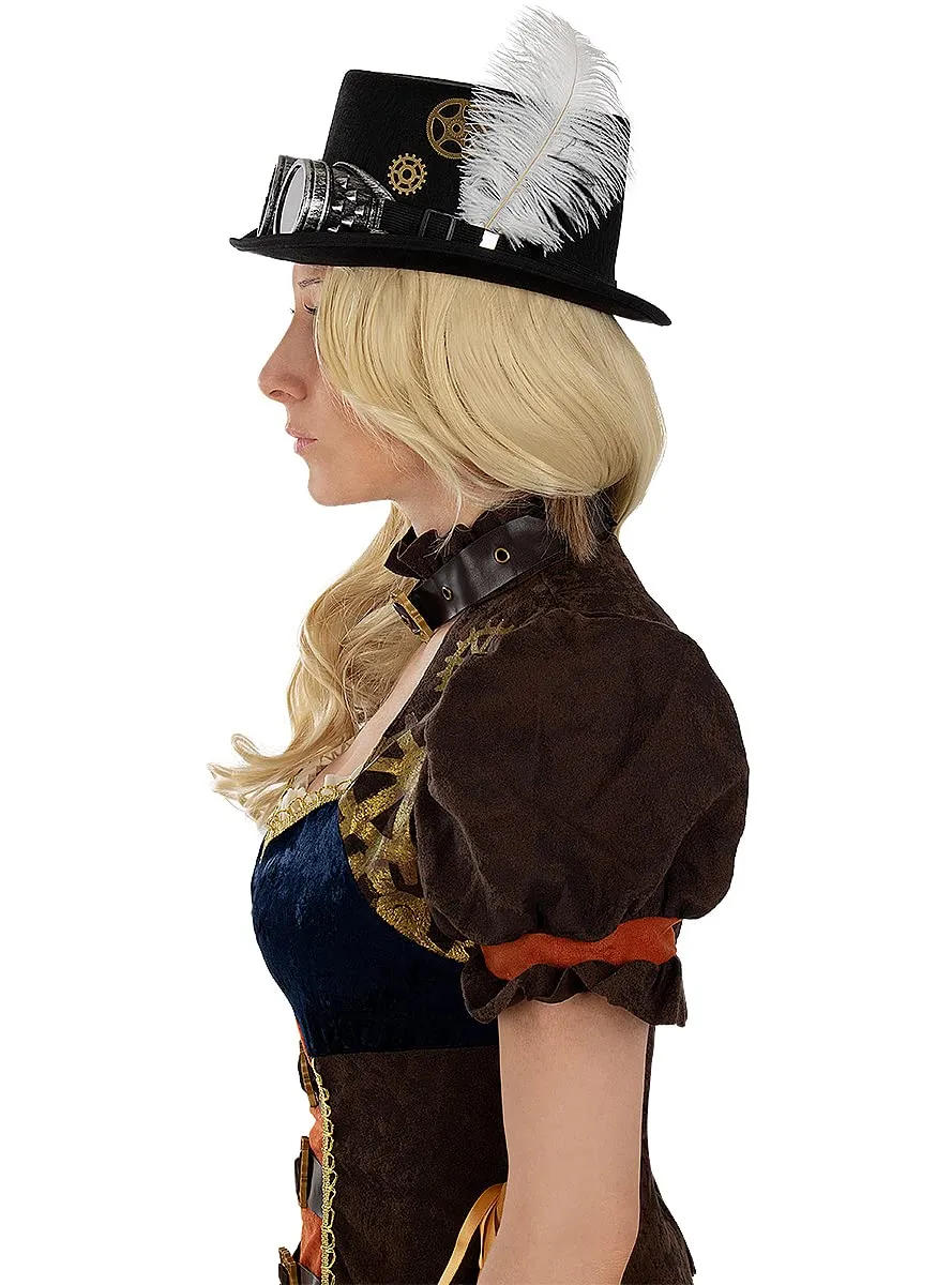Funidelia Steampunk Cappello con occhiali adulto marrone