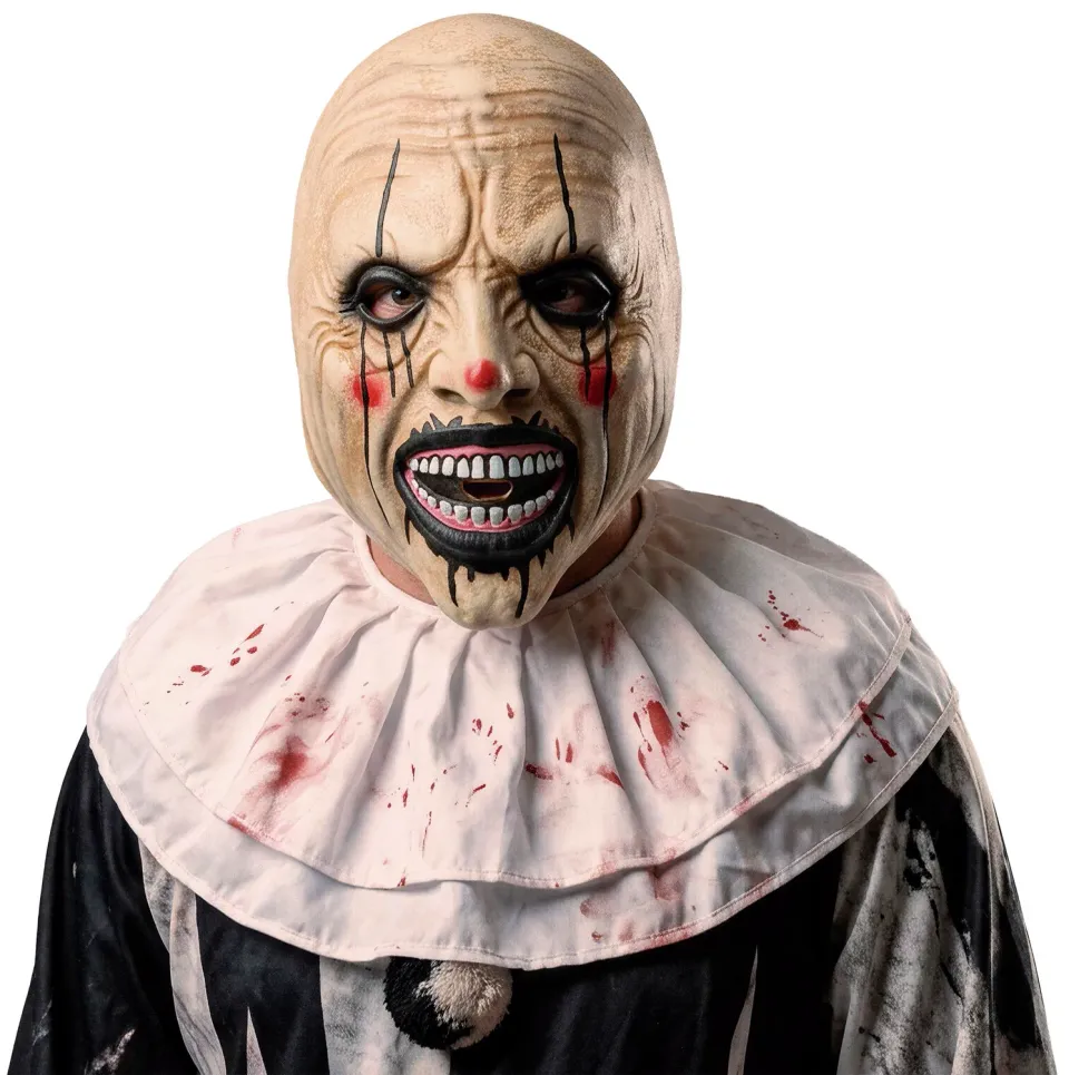 Fiestas Guirca Maschera Clown Adulto bianco rosso nero Halloween