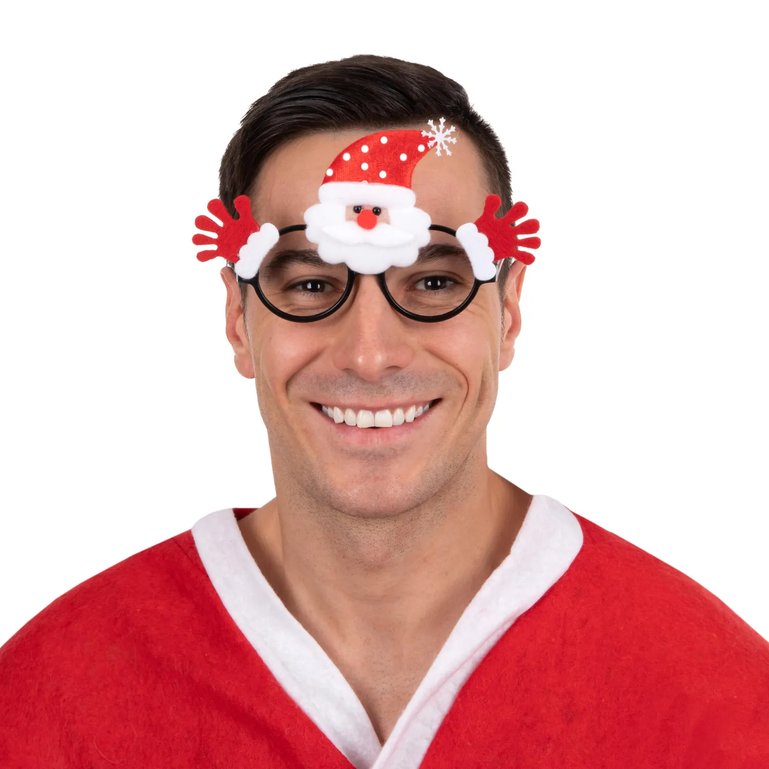 P'tit Clown re19630 Occhiali Babbo Natale Adulto Festa