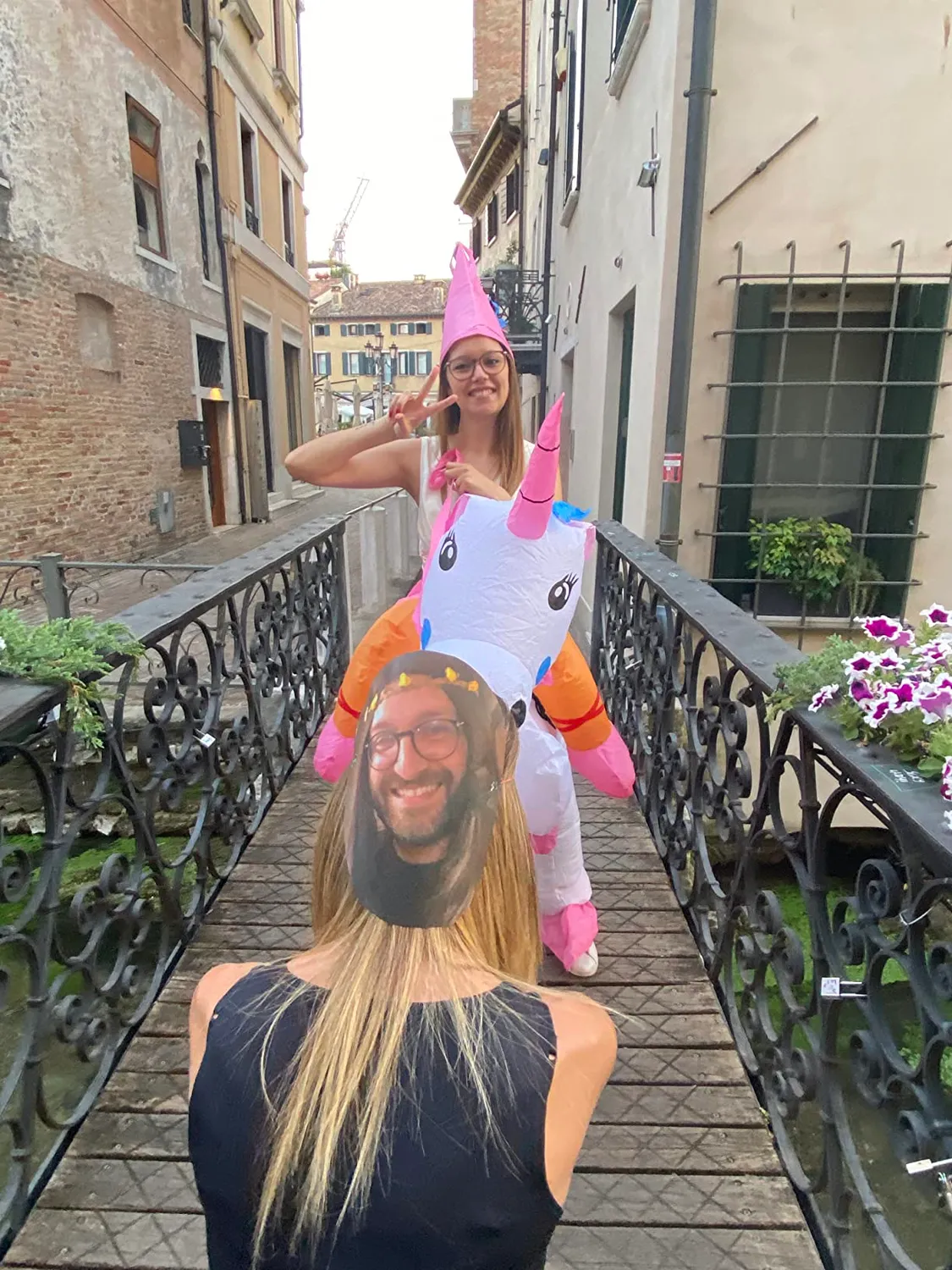 Bodysocks Unicorno costume gonfiabile adulti cavalcabile