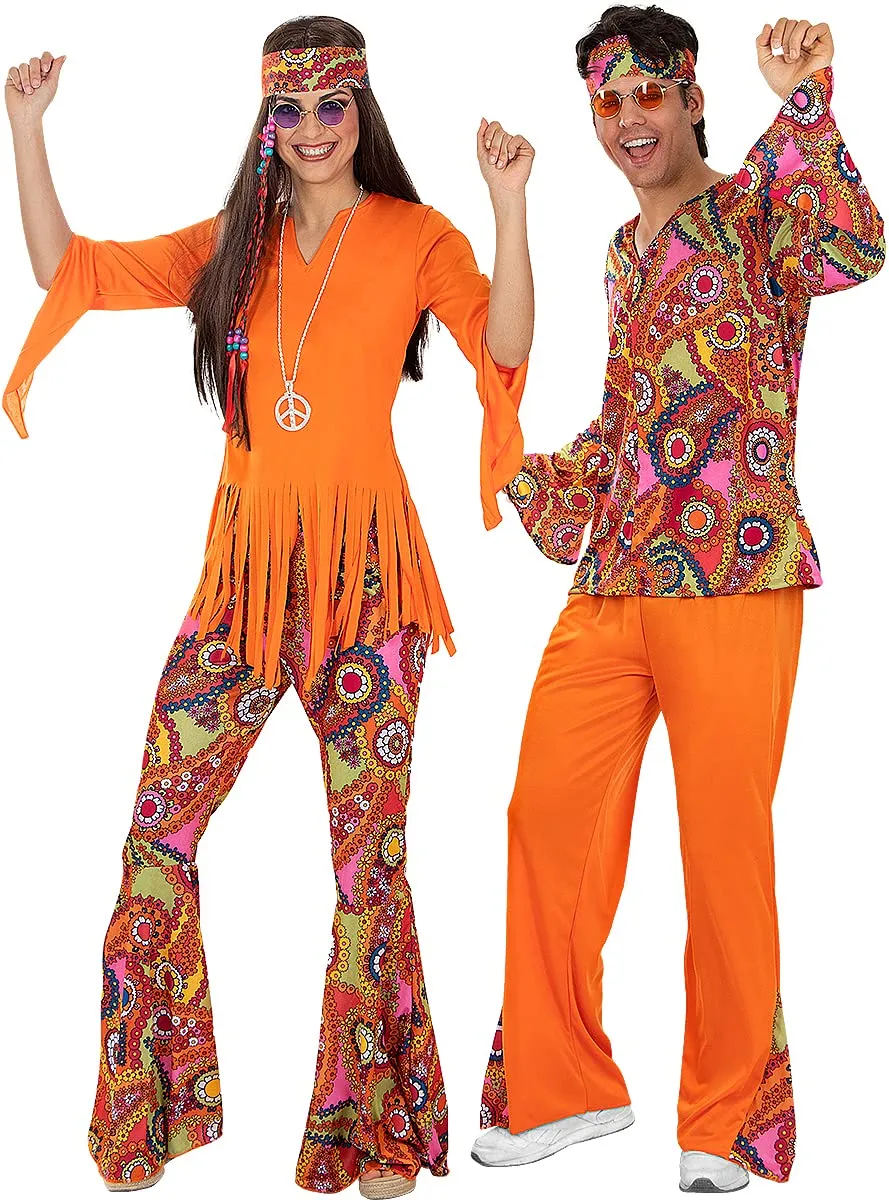 Funidelia Anni 60 Collana Hippie costume donna uomo plastica