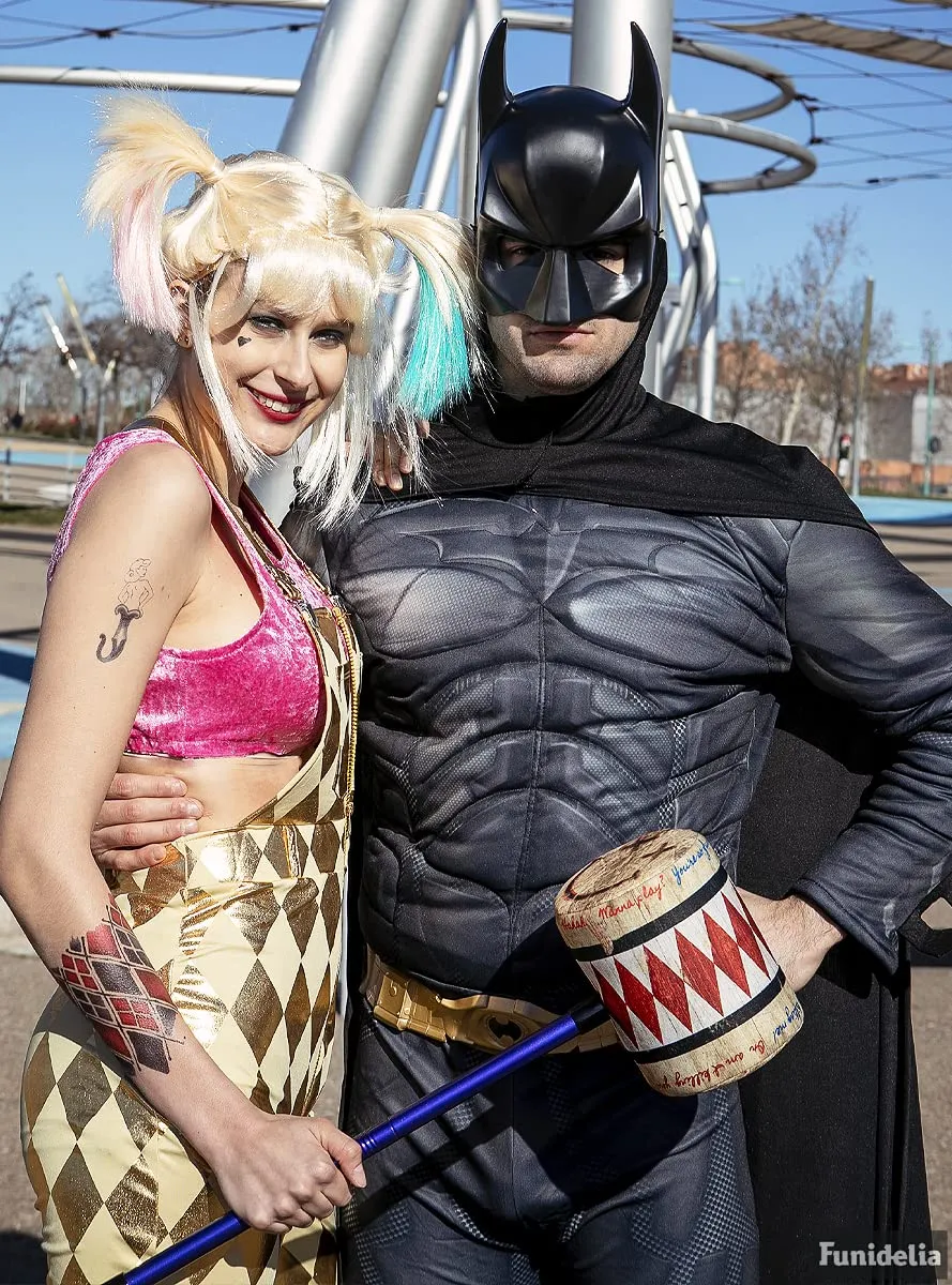 Funidelia Harley Quinn Birds of Prey parrucca donna bicolore
