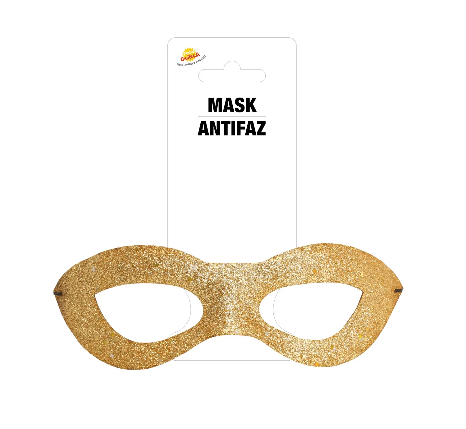 Fiestas Guirca Mascherina Dorata Stelle oro carnevale