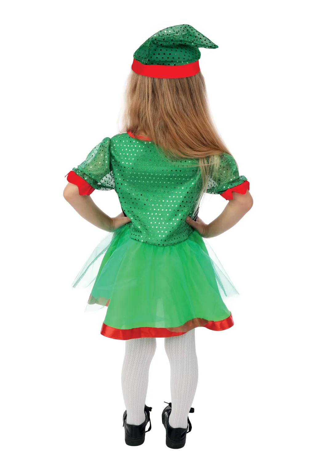 P'tit Clown Elfo Natale Costume Bimba 5-6 anni verde
