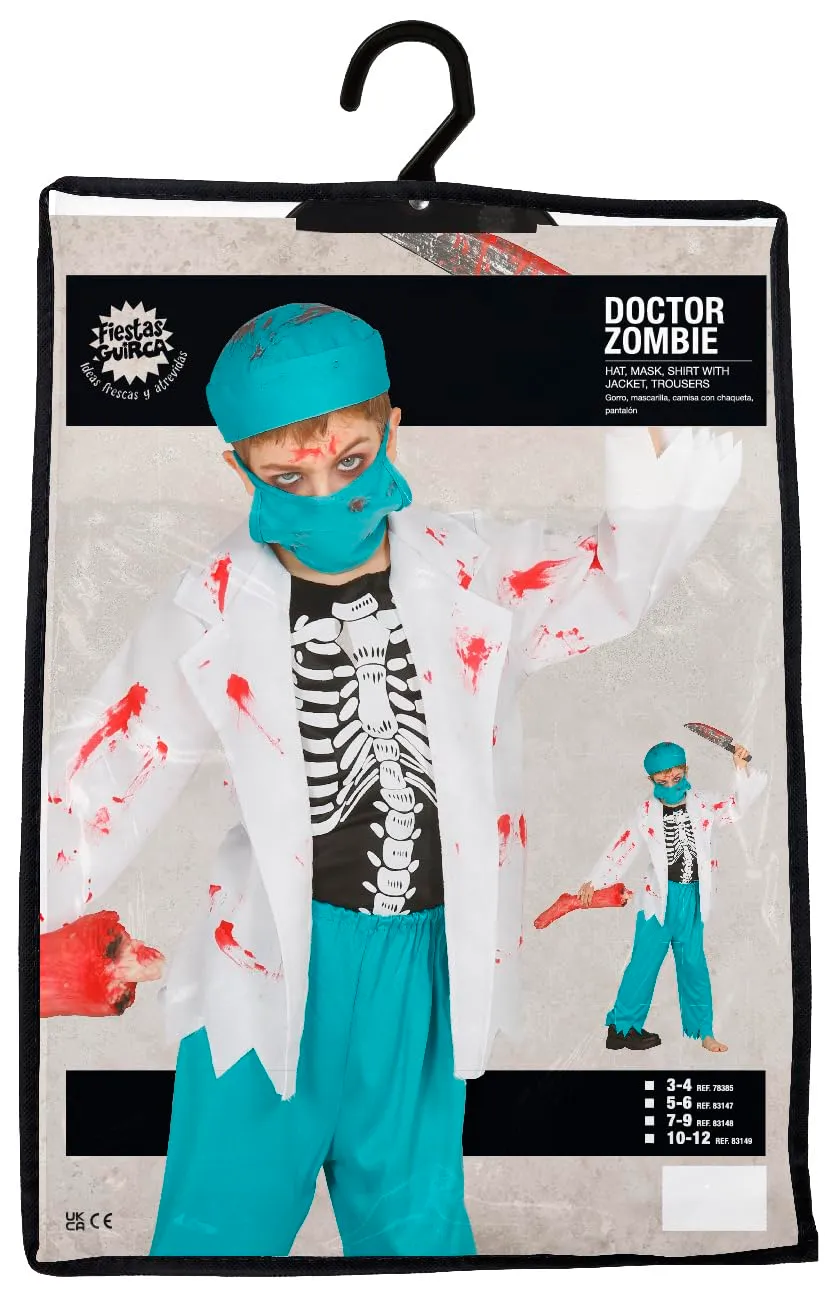 Guirca Costume dottore zombie bambino 7-9 anni Halloween
